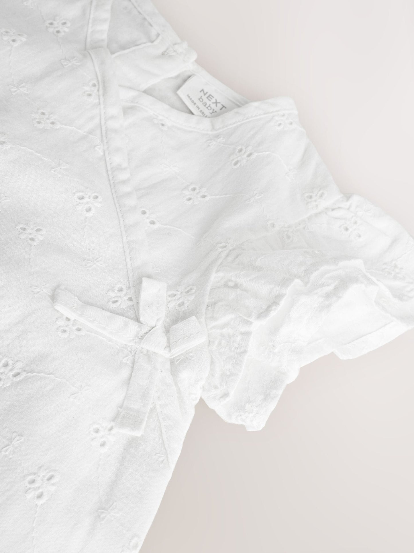 White Broderie Baby Romper (0mths-2yrs) image 6