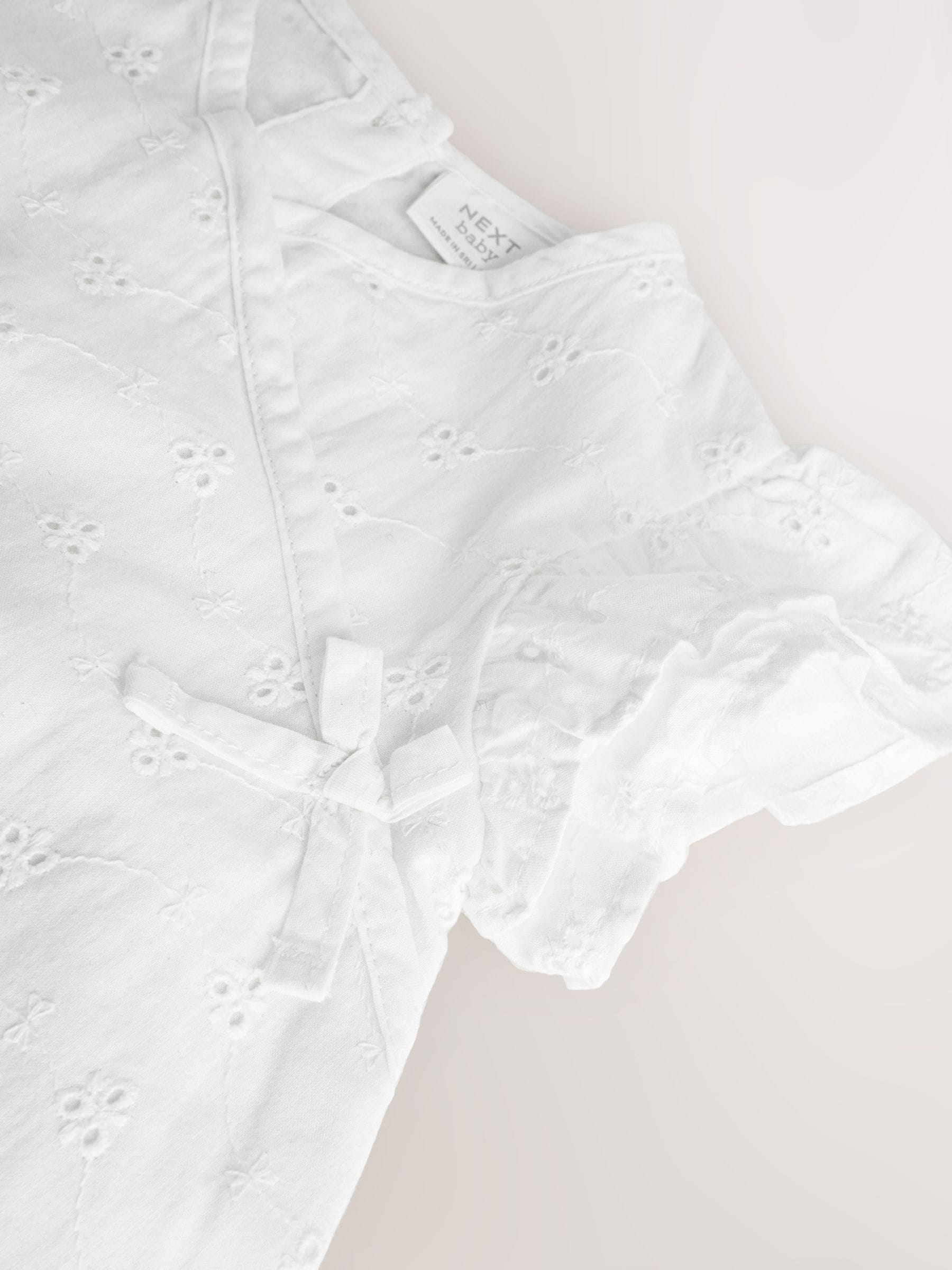 White Broderie Baby Romper (0mths-2yrs) image 6