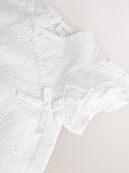 White Broderie Baby Romper (0mths-2yrs) image 6