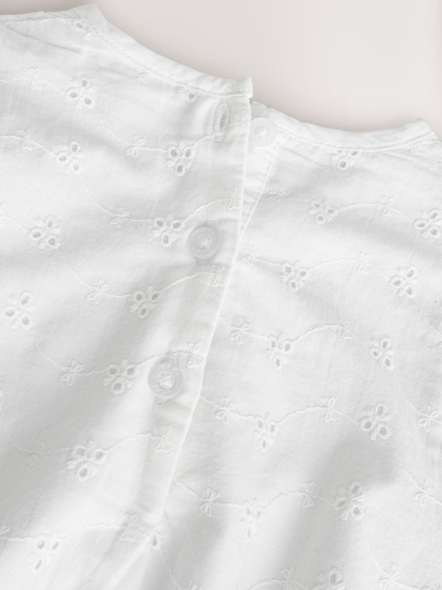 White Broderie Baby Romper (0mths-2yrs) image 7