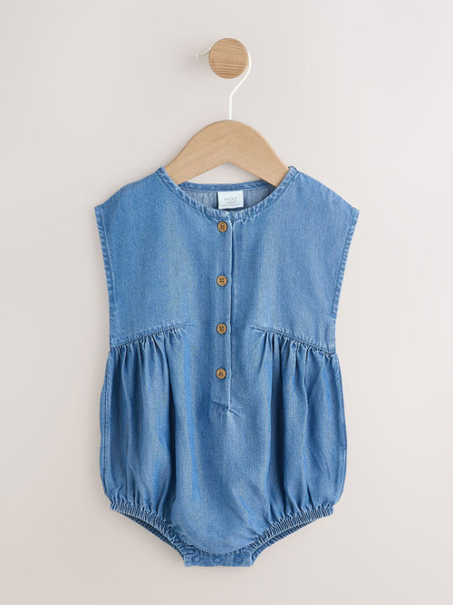 Denim Blue Bloomer Baby Romper (0mths-2yrs) image 1