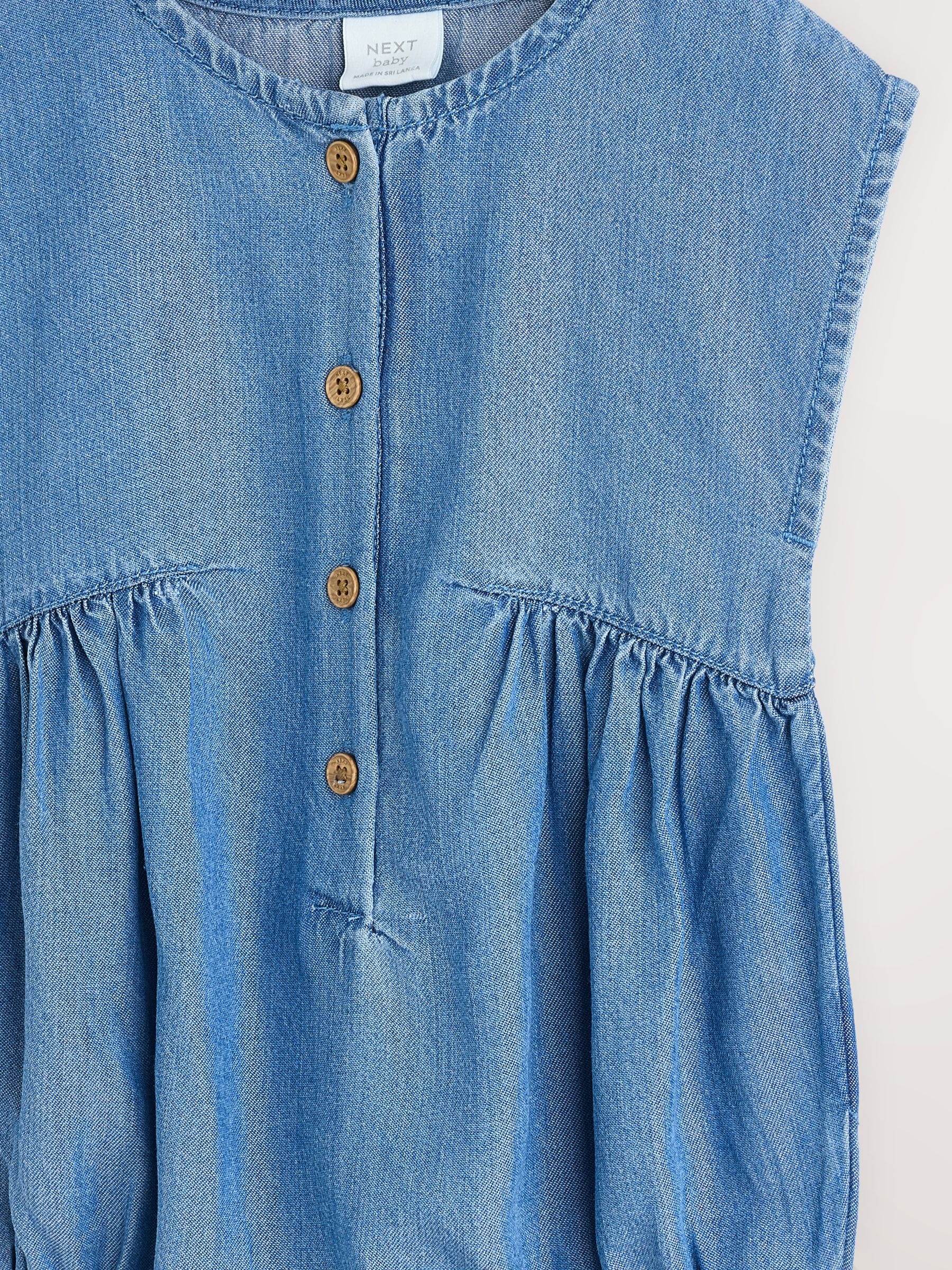 Denim Blue Bloomer Baby Romper (0mths-2yrs) image 3