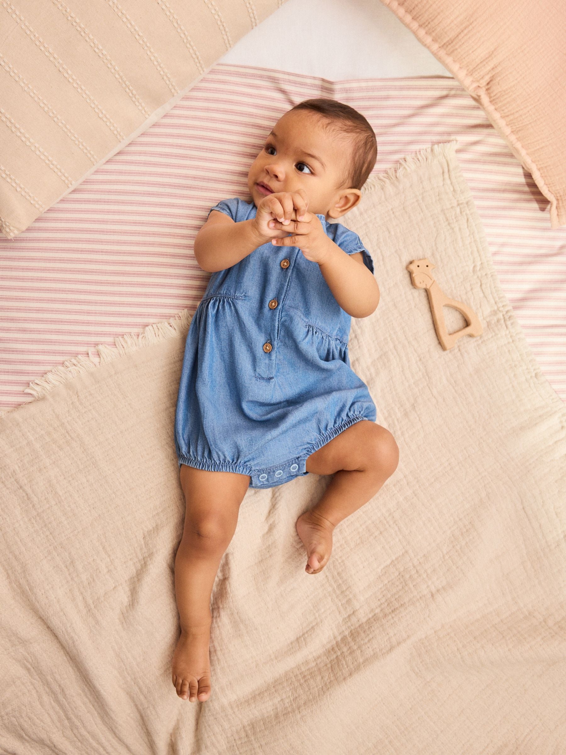 Denim Blue Bloomer Baby Romper (0mths-2yrs) image 4