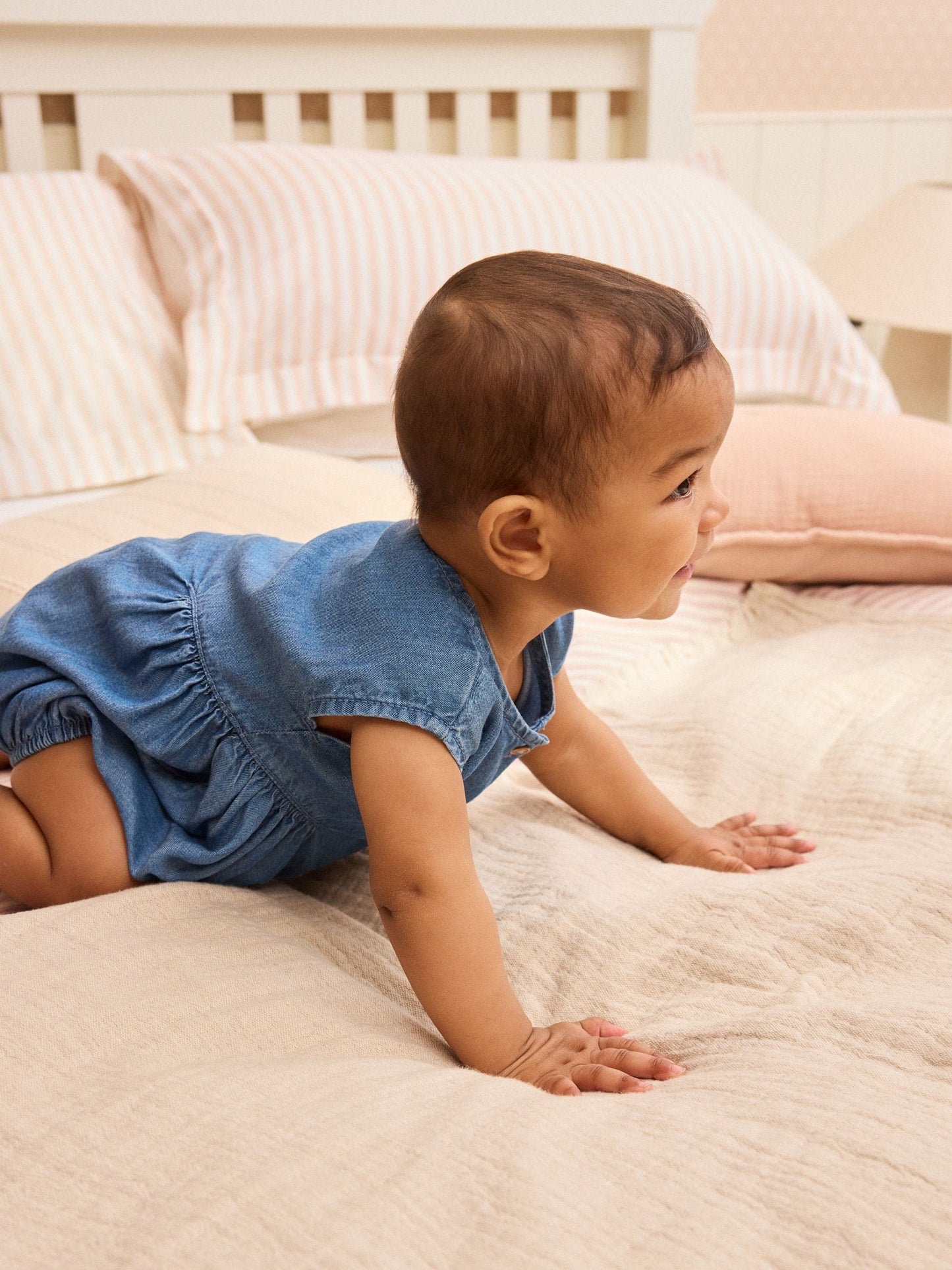 Denim Blue Bloomer Baby Romper (0mths-2yrs) image 6