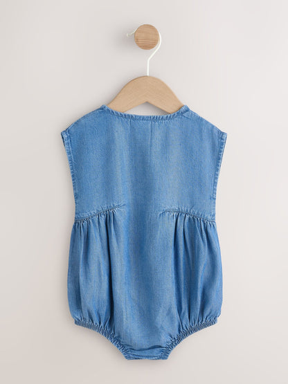 Denim Blue Bloomer Baby Romper (0mths-2yrs) image 8