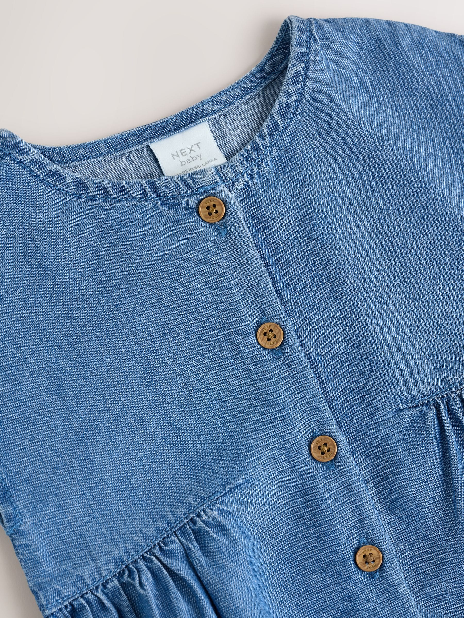 Denim Blue Bloomer Baby Romper (0mths-2yrs) image 8