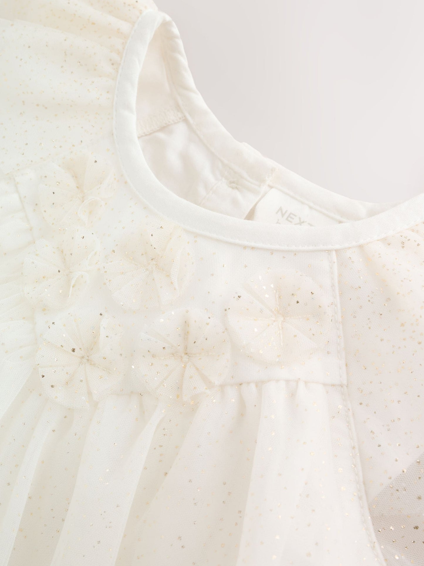 White Sparkle Baby Mesh Dress (0mths-2yrs) image 4