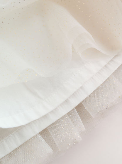 White Sparkle Baby Mesh Dress (0mths-2yrs) image 5