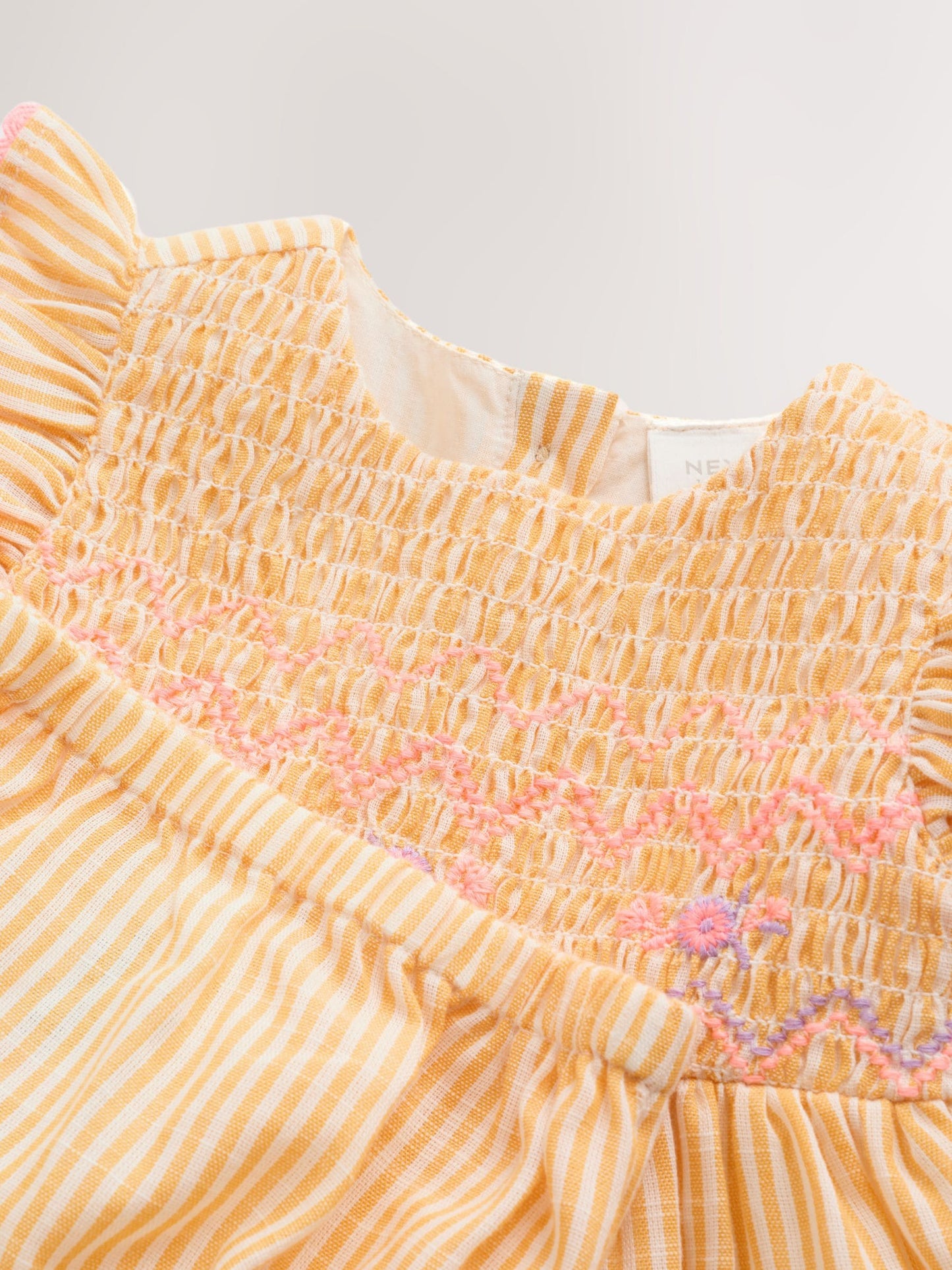 Orange Stripe Woven Baby Dress and Knickers Set 2 Piece (0mths-2yrs) image 7