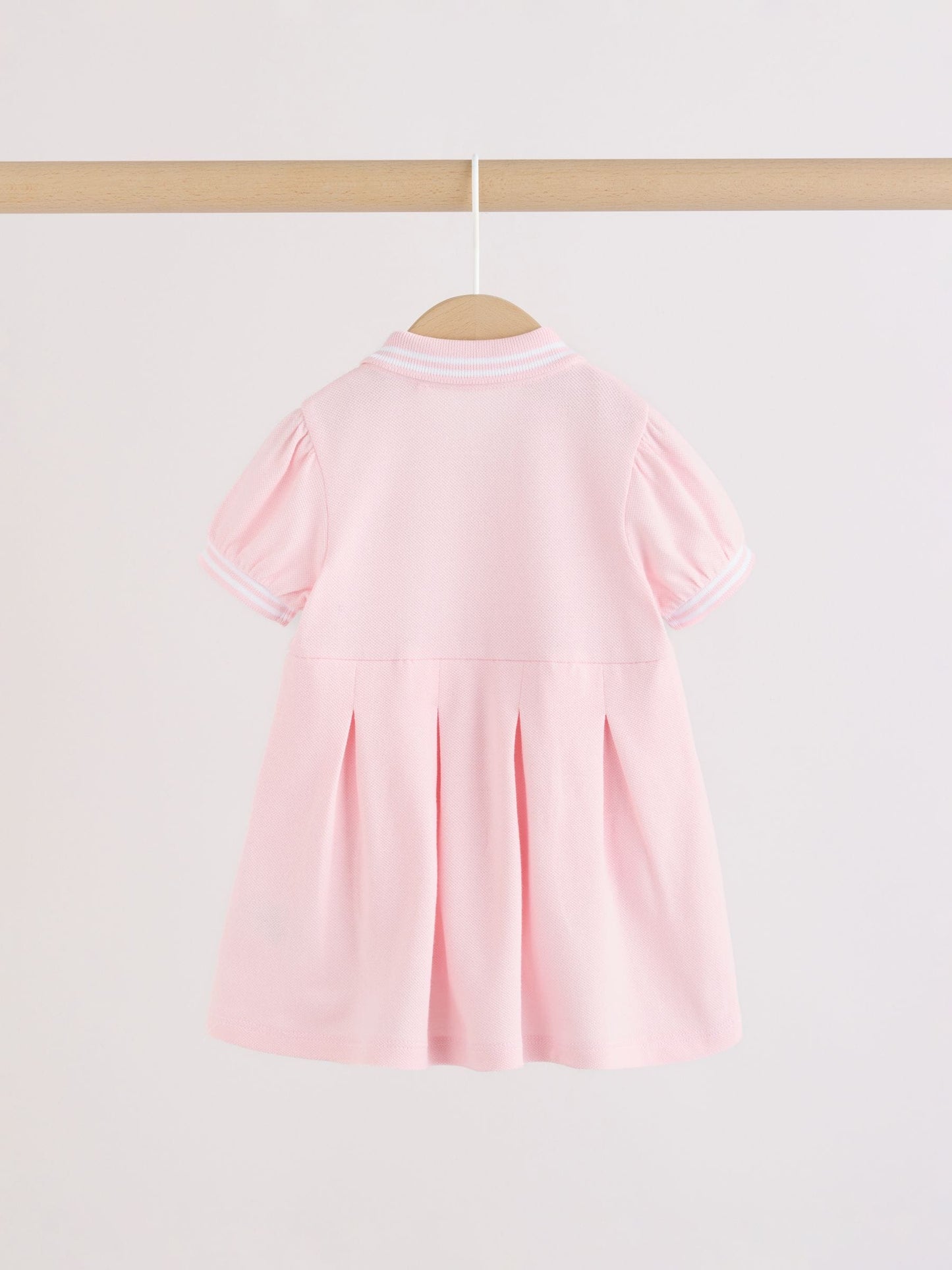 Pink White Short Sleeve Baby Dresses 2 Pack (0mths-3yrs) image 5