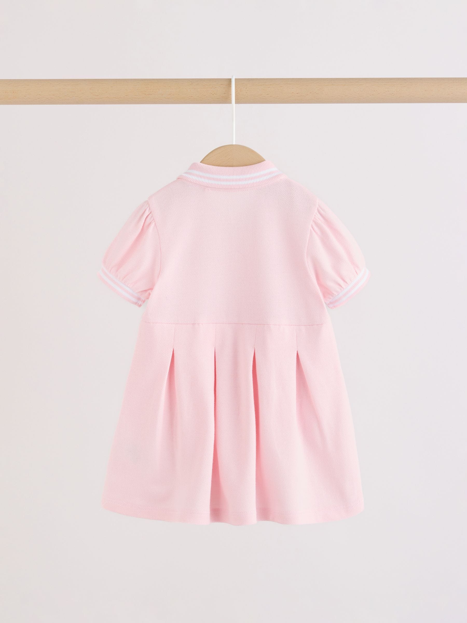 Pink White Short Sleeve Baby Dresses 2 Pack (0mths-3yrs) image 5