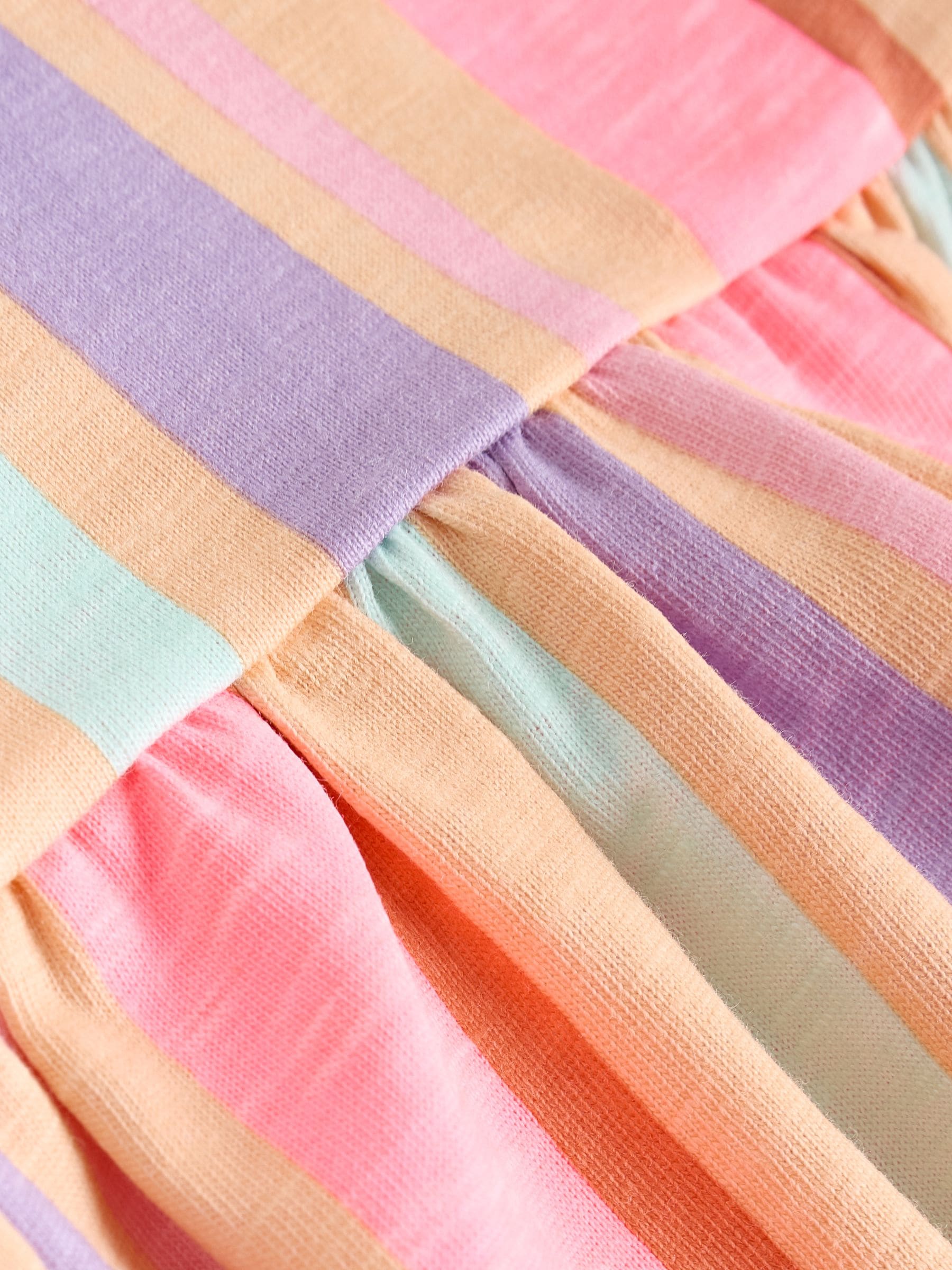 White Floral/ Pink Stripe Baby Short Sleeve Dresse 2 Pack (0mths-3yrs) image 8