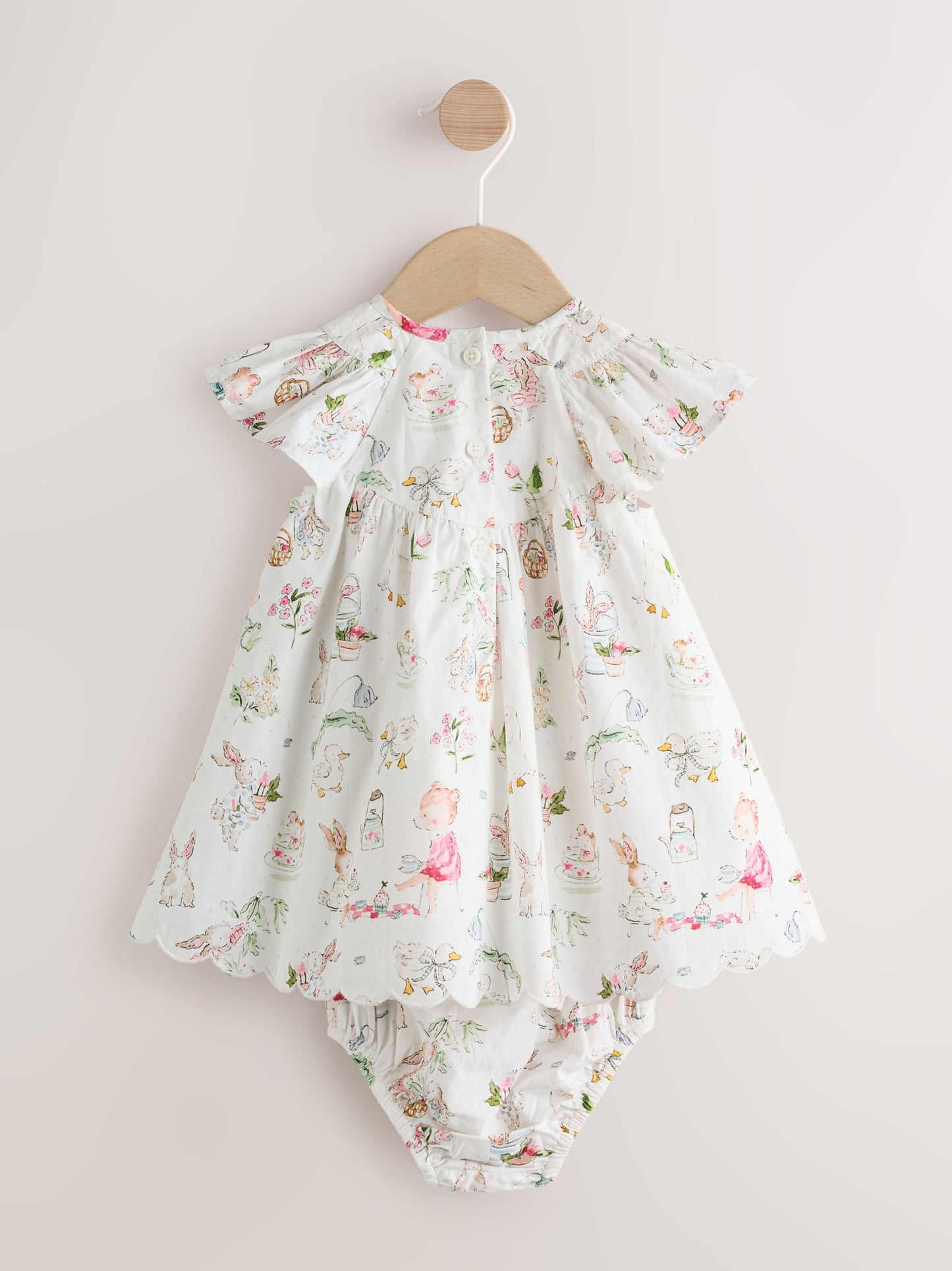 White Character Woven Baby Dress and Knickers Set 2 Piece (0mths-2yrs) image 2