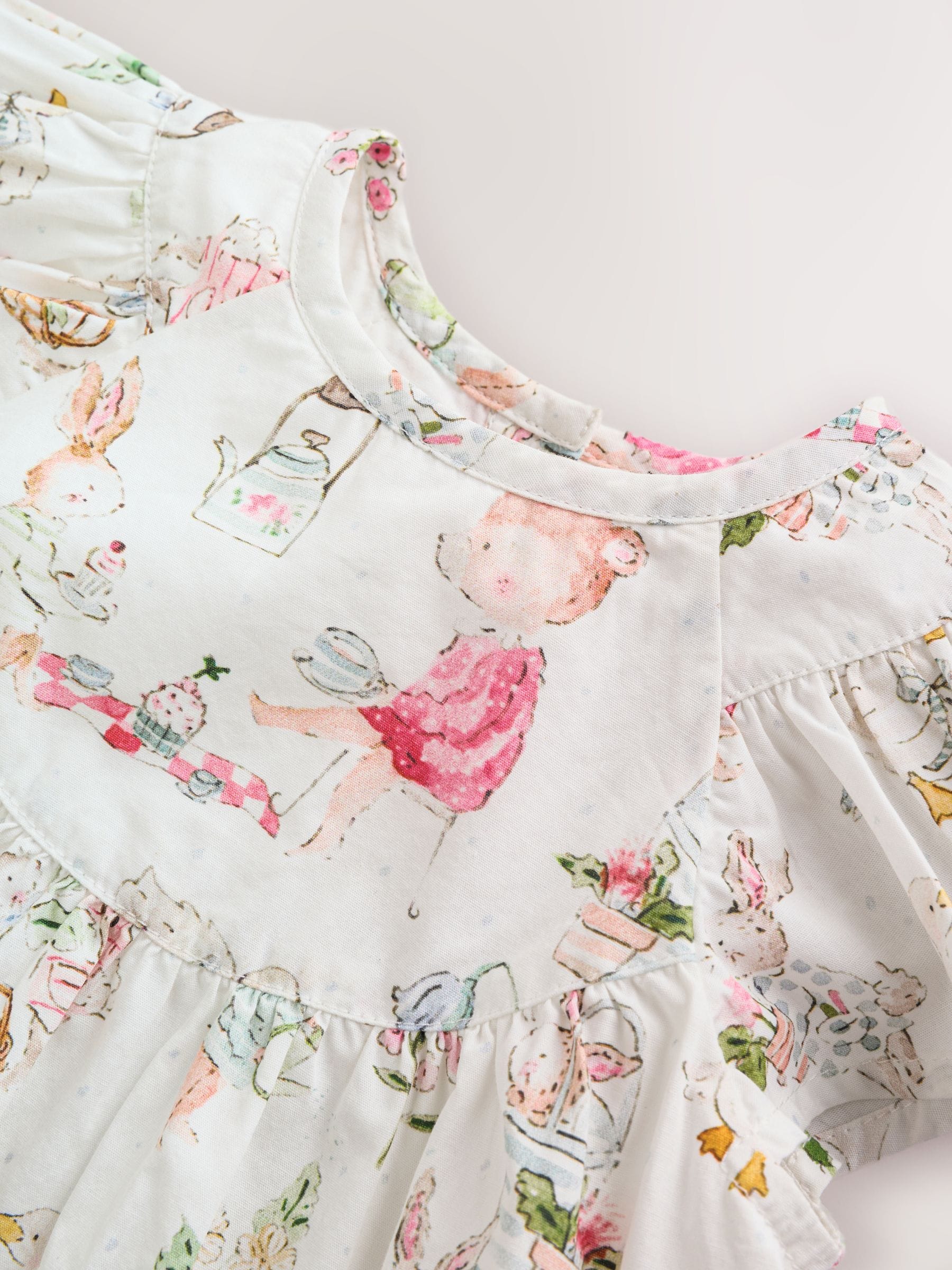 White Character Woven Baby Dress and Knickers Set 2 Piece (0mths-2yrs) image 5
