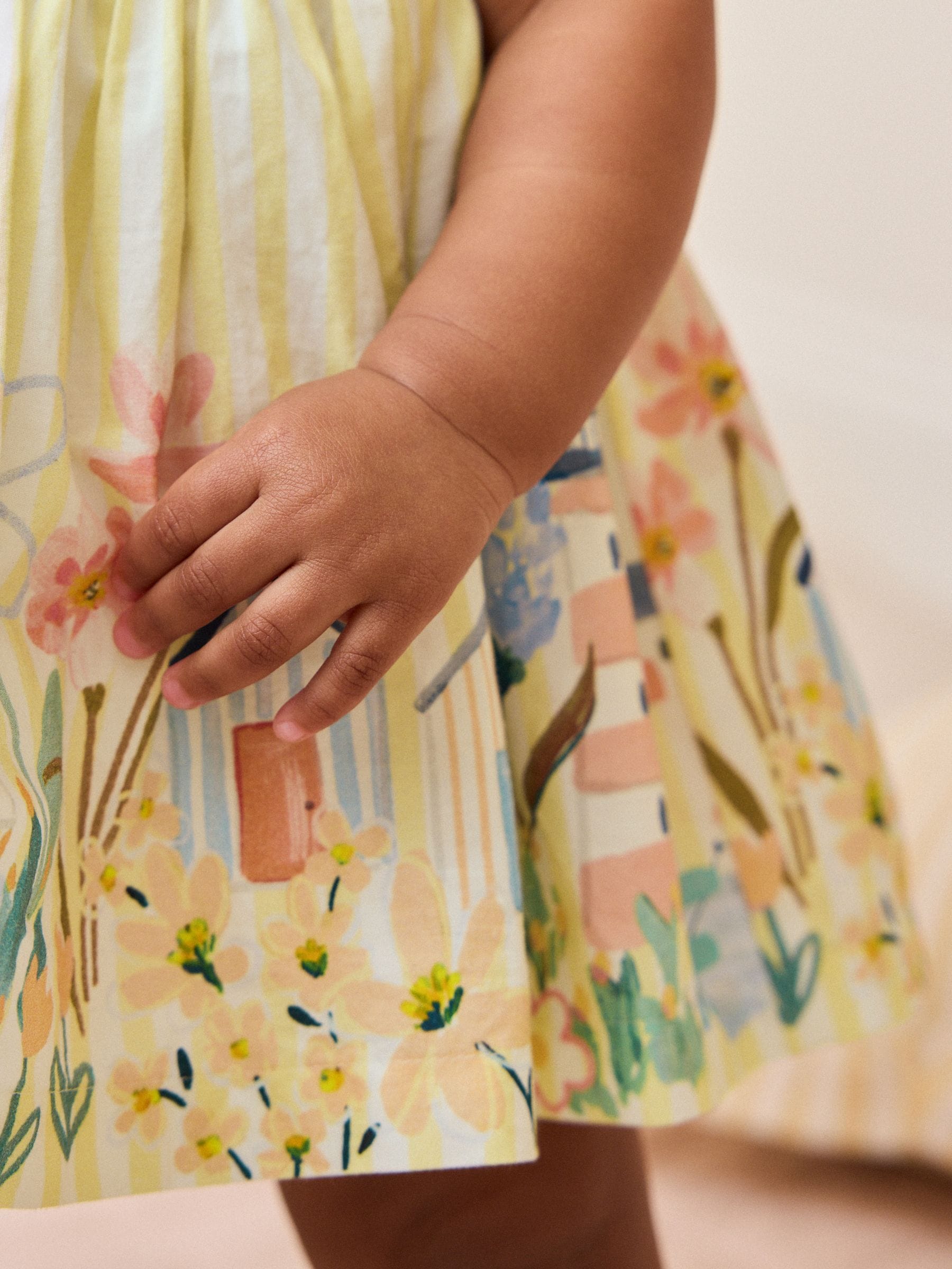 Yellow Scene Woven Baby Dress (0mths-2yrs) image 3