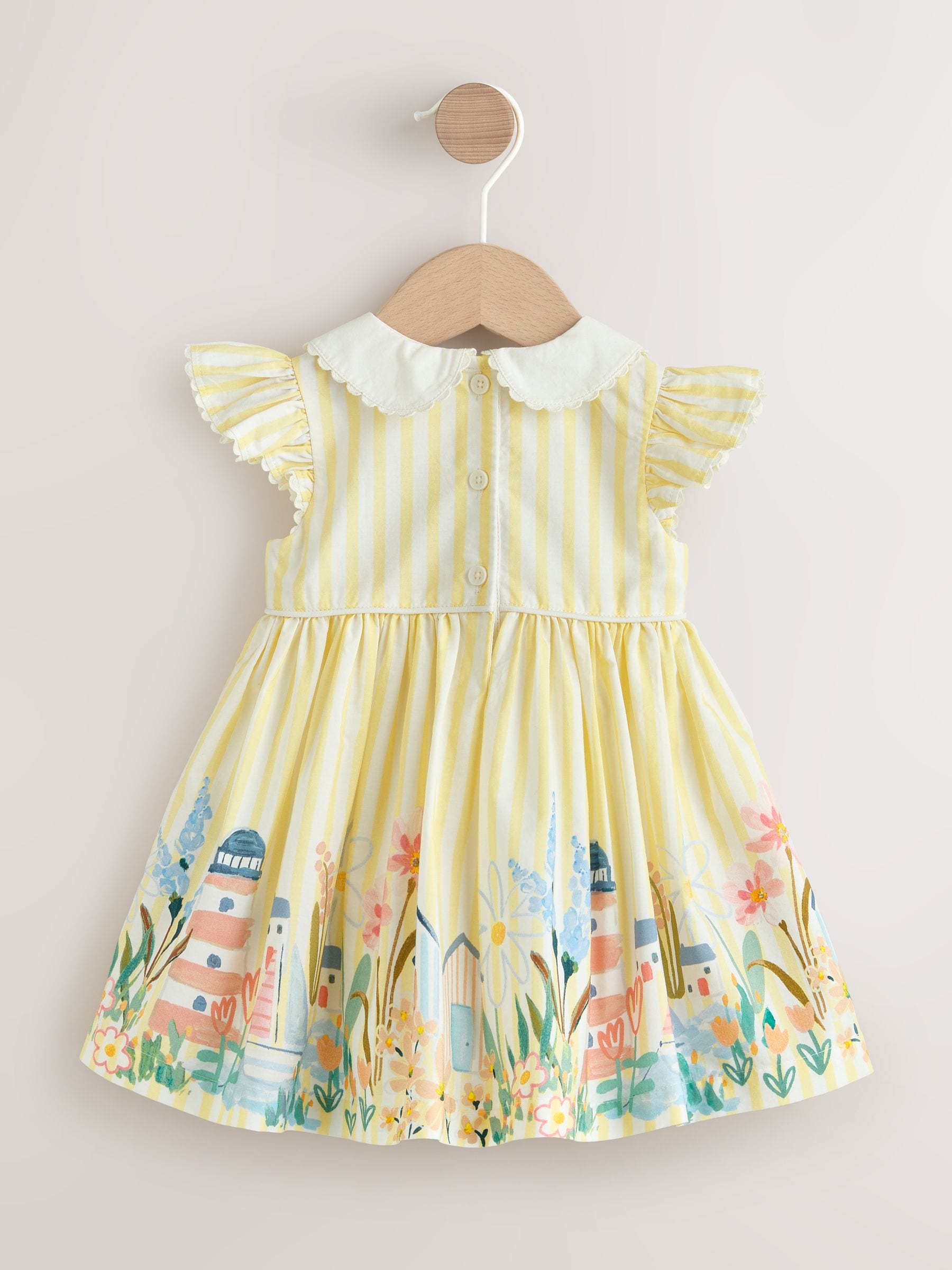Yellow Scene Woven Baby Dress (0mths-2yrs) image 4
