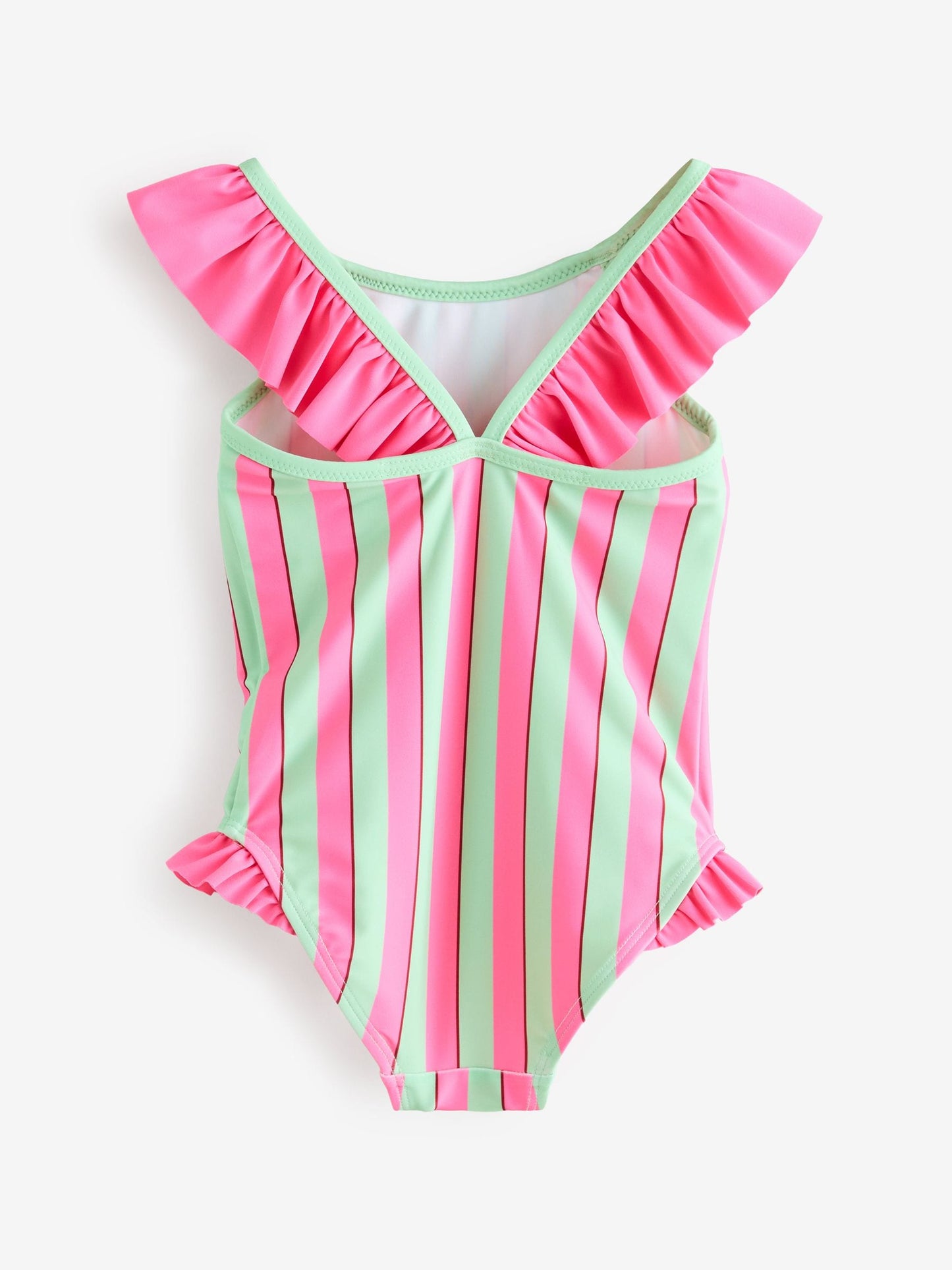 Cath Kidston Pink/Green Stripe Panda Cath Kidston Frill Swimsuit (3mths-7yrs) image 3