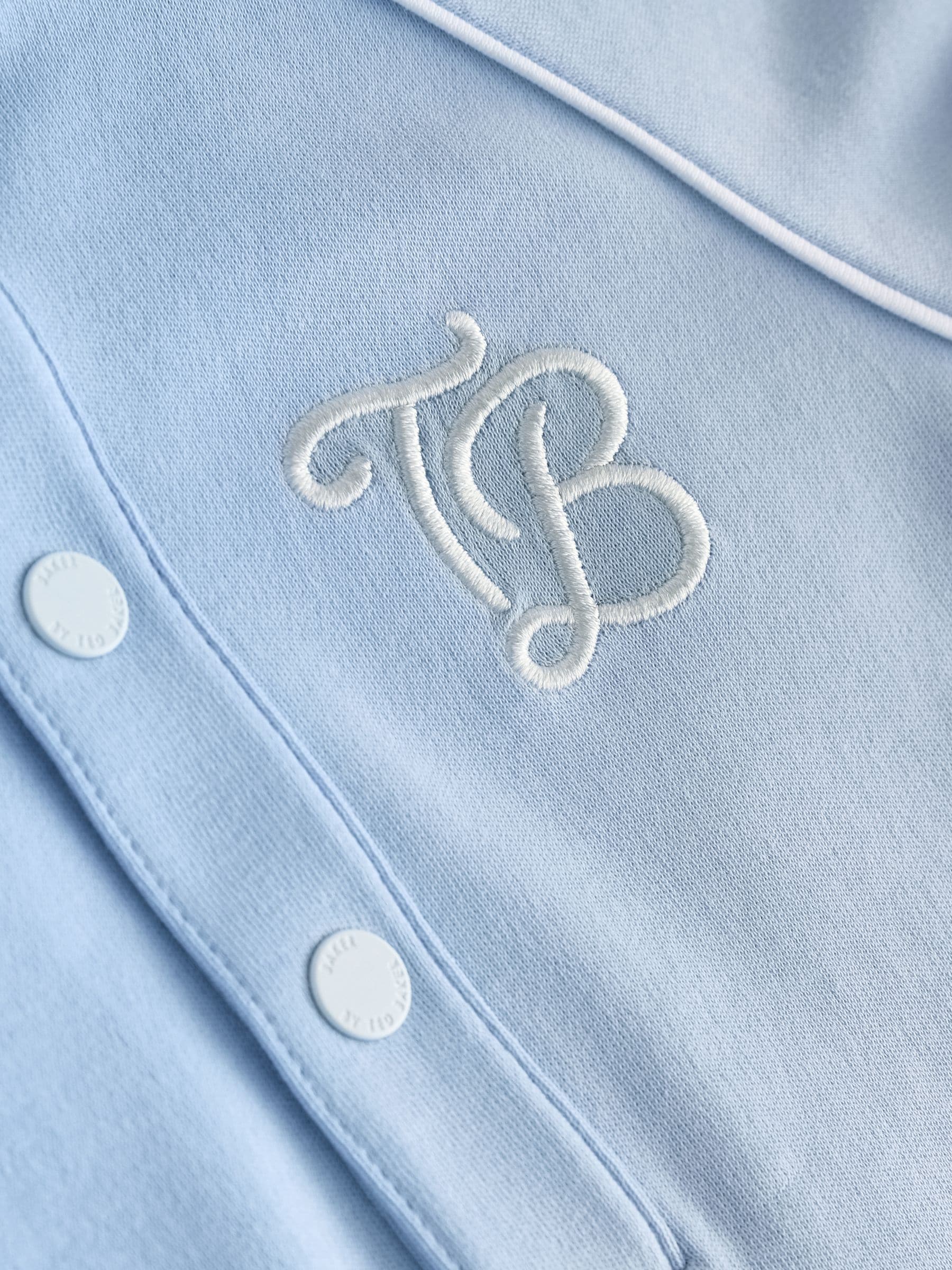 Baker by Ted Baker Blue/Stone Varsity Rompers 2 Pack image 6