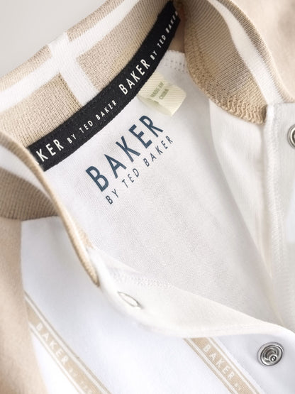 Baker by Ted Baker Blue/Stone Varsity Rompers 2 Pack - image 8