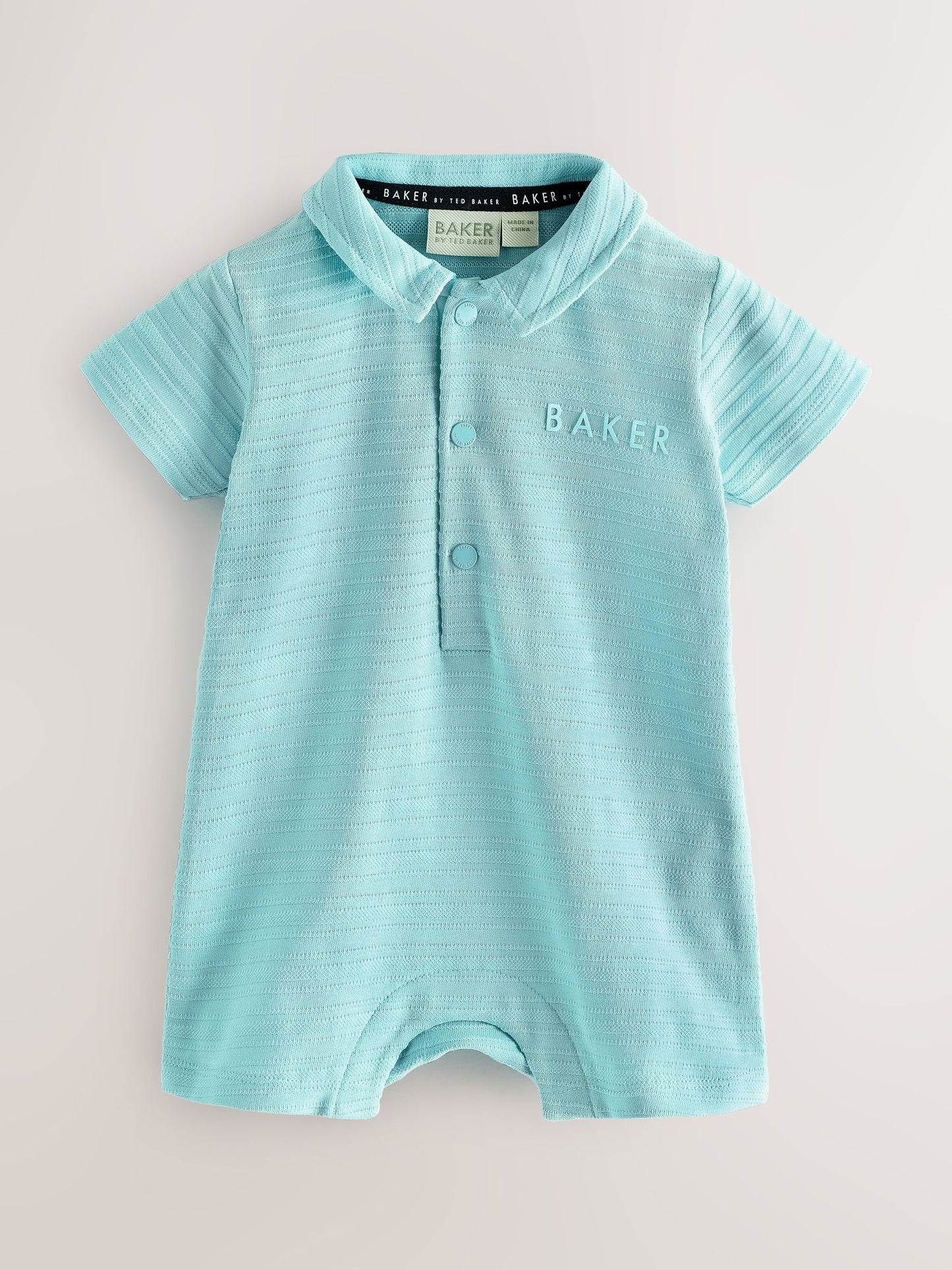 Baker by Ted Baker Textured Blue Rompers 2 Pack image 4