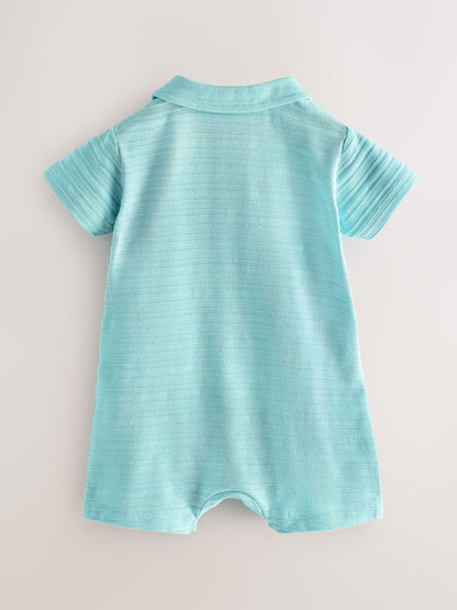 Baker by Ted Baker Textured Blue Rompers 2 Pack image 5