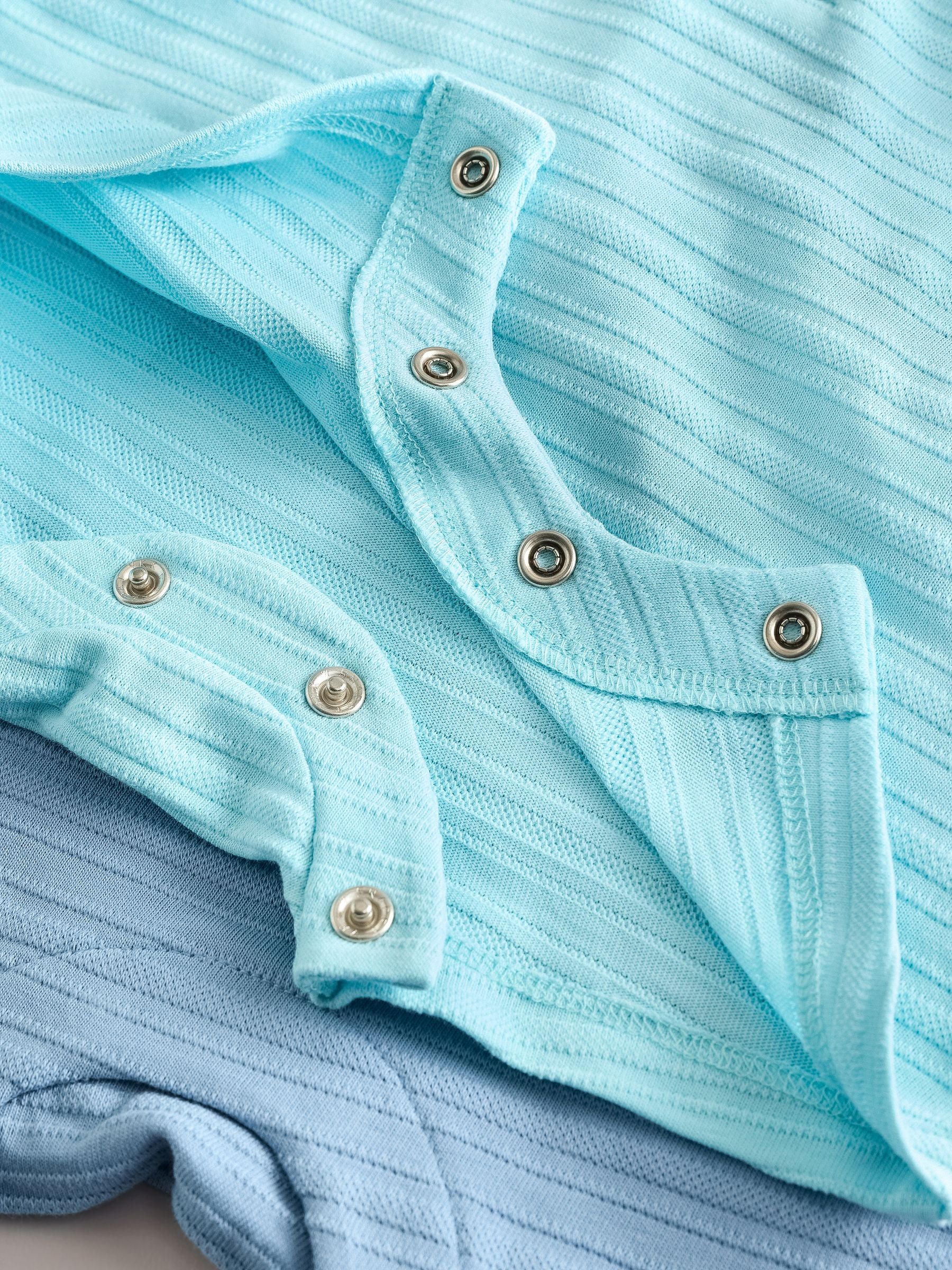 Baker by Ted Baker Textured Blue Rompers 2 Pack image 7