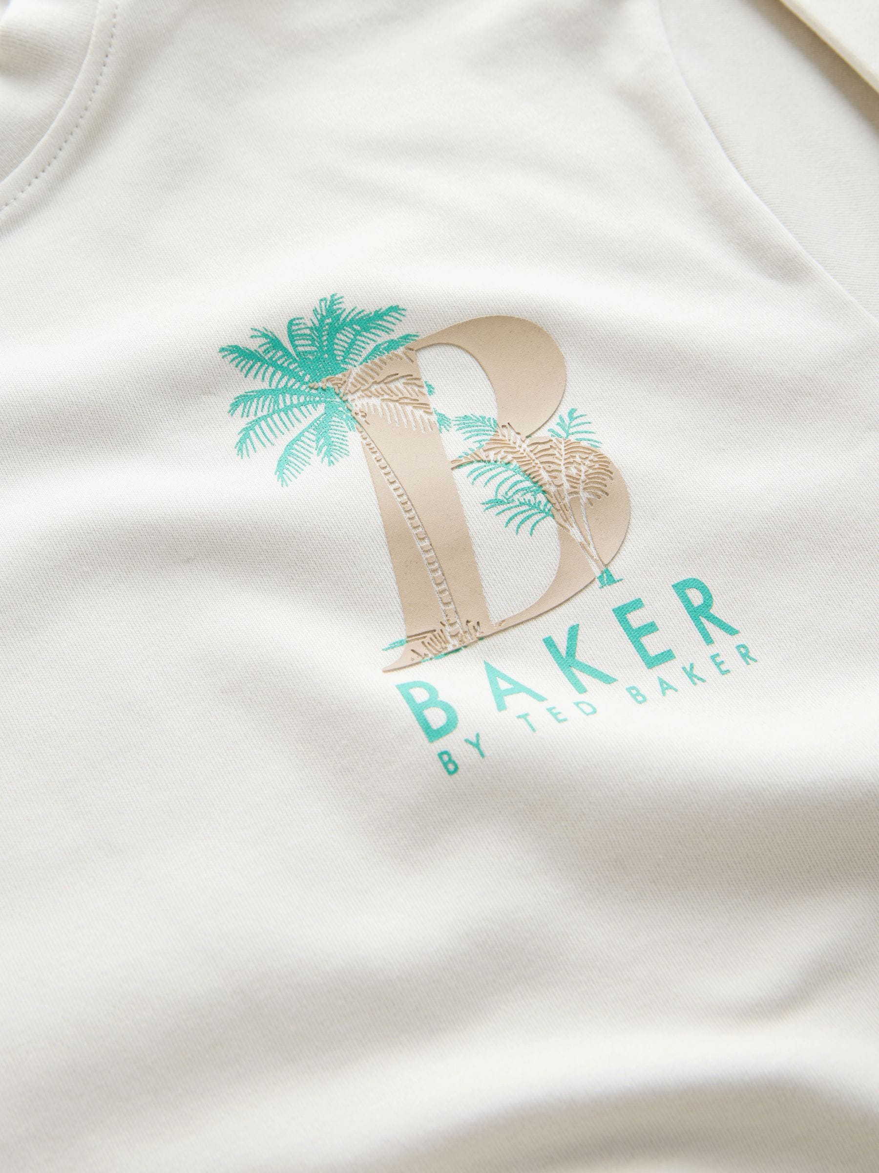 Baker by Ted Baker Stone Graphic T-Shirt and Stripe Trousers Set image 4