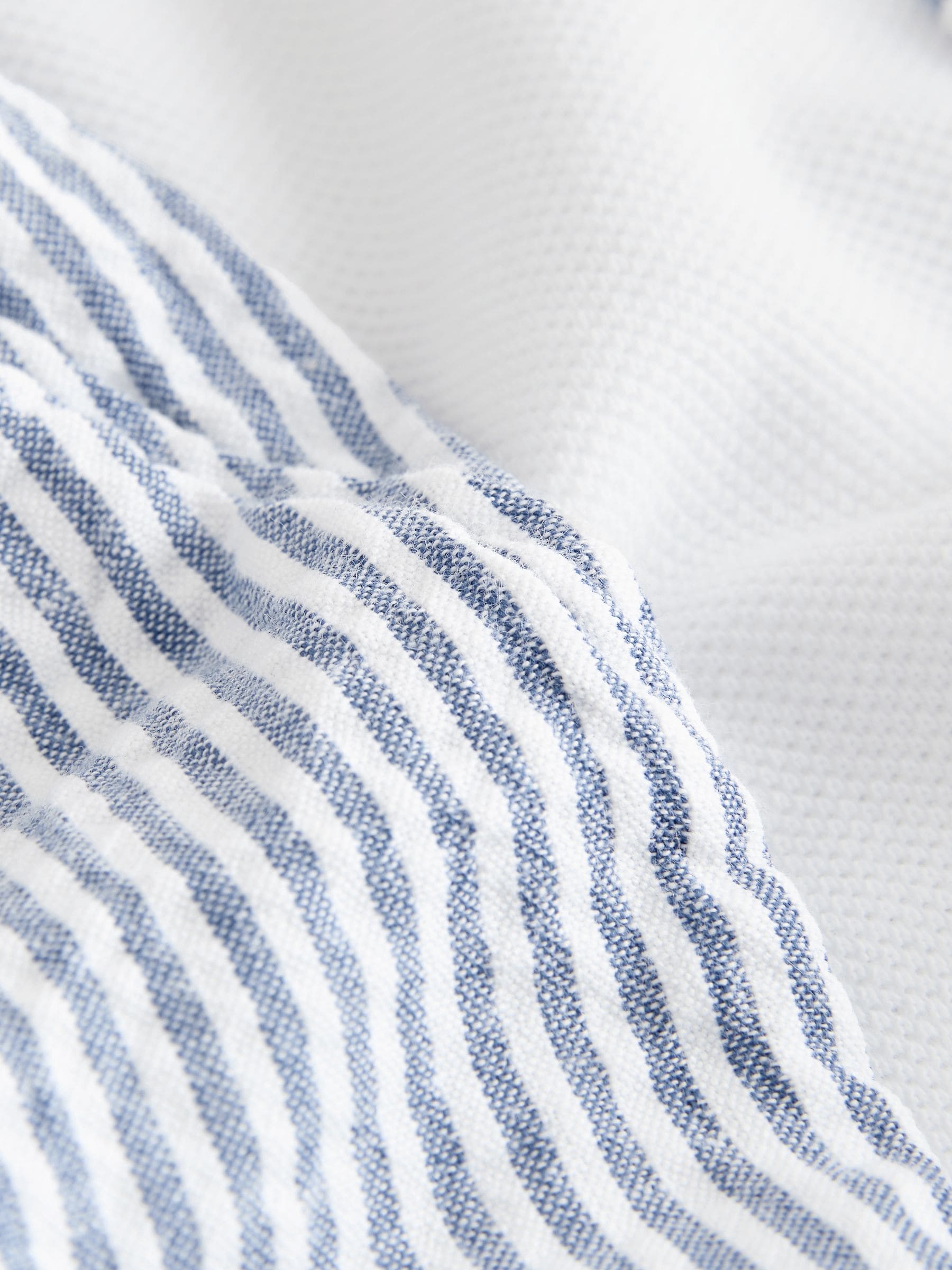 Baker by Ted Baker Grandad Collar White/Blue Shirt and Stripe Shorts Set image 3