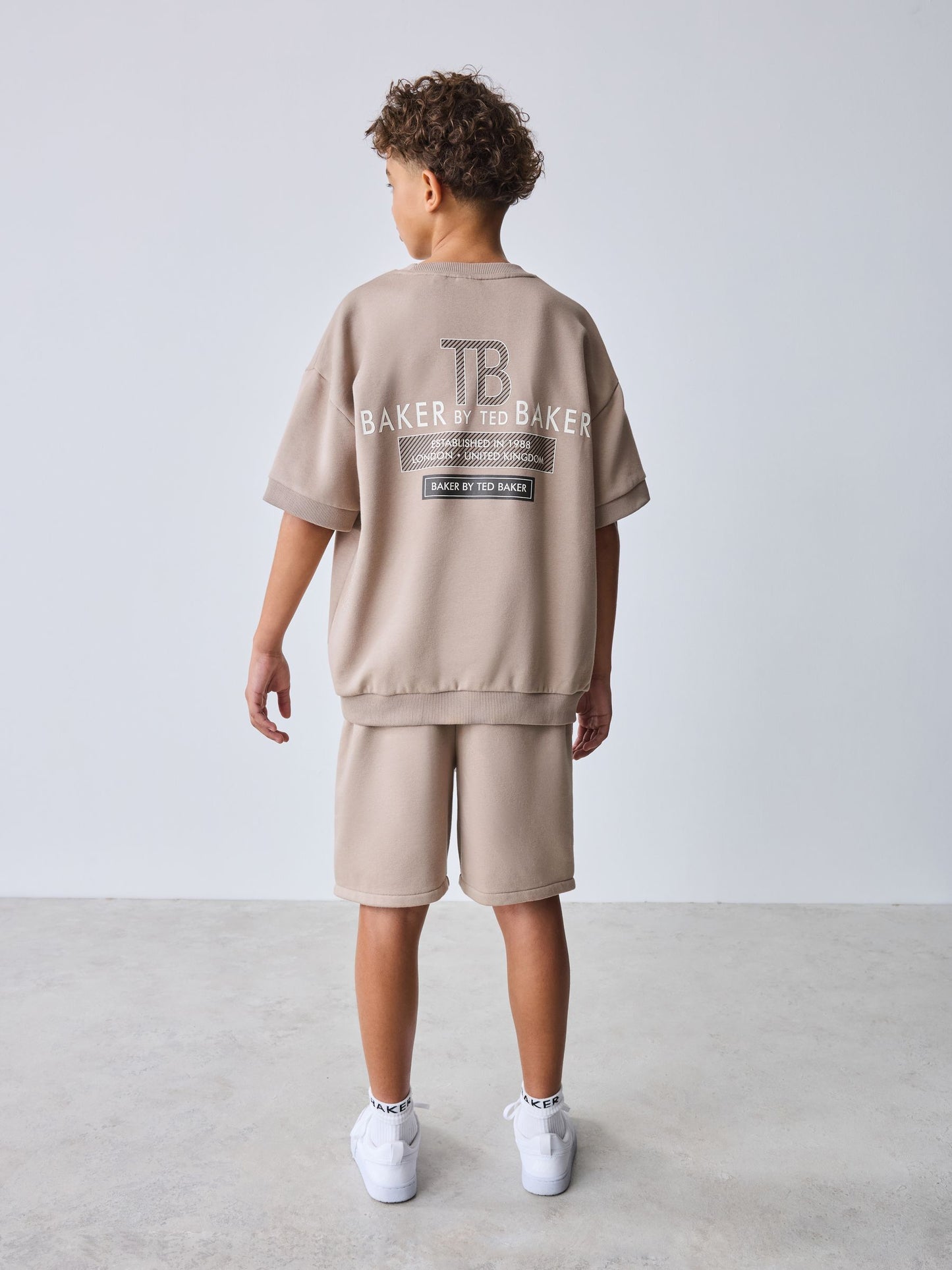 Baker by Ted Baker Short Sleeve Graphic Sweatshirt and Shorts Set image 2