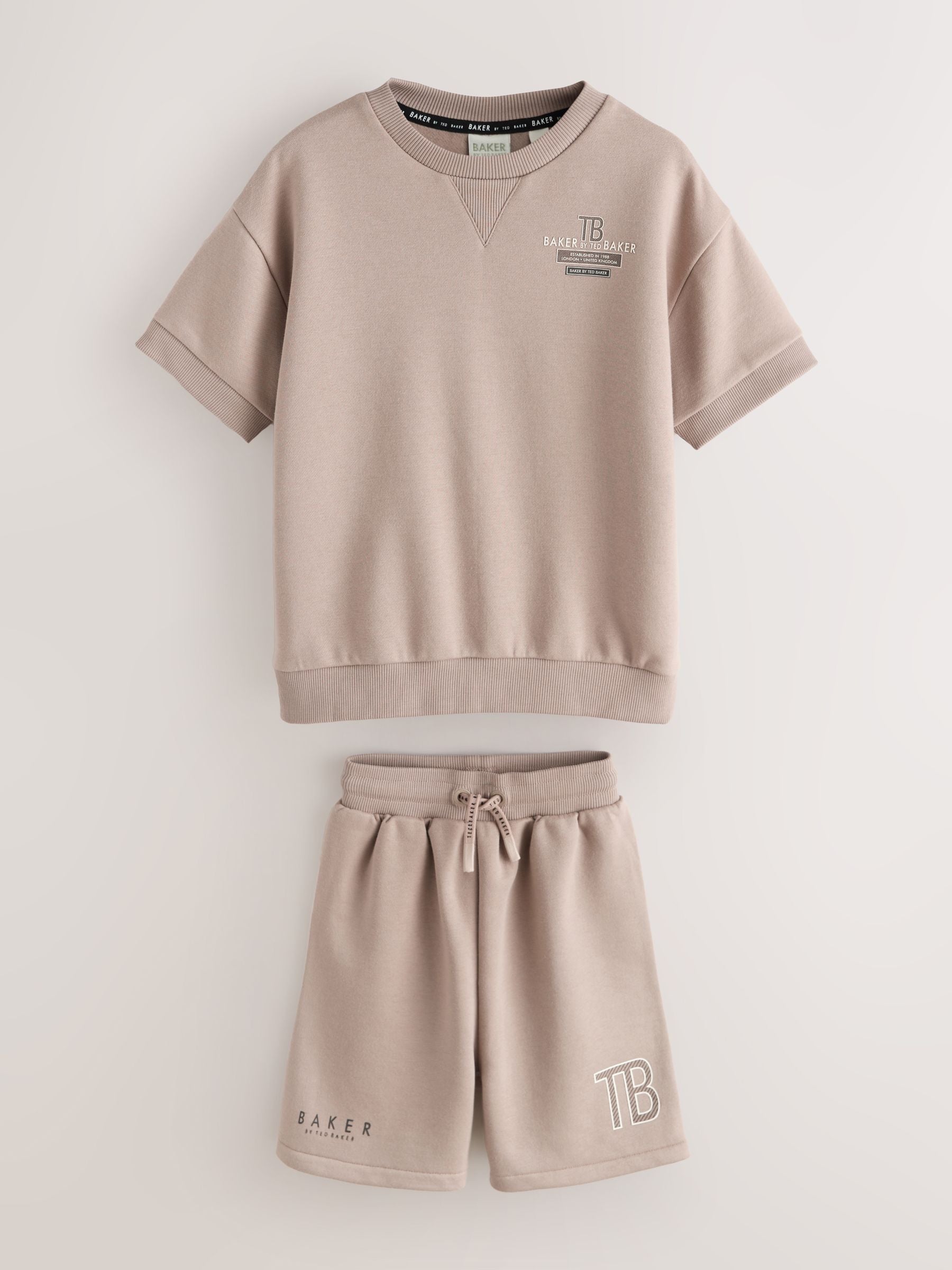 Baker by Ted Baker Short Sleeve Graphic Sweatshirt and Shorts Set image 8