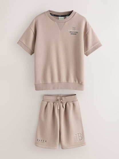 Baker by Ted Baker Short Sleeve Graphic Sweatshirt and Shorts Set image 8