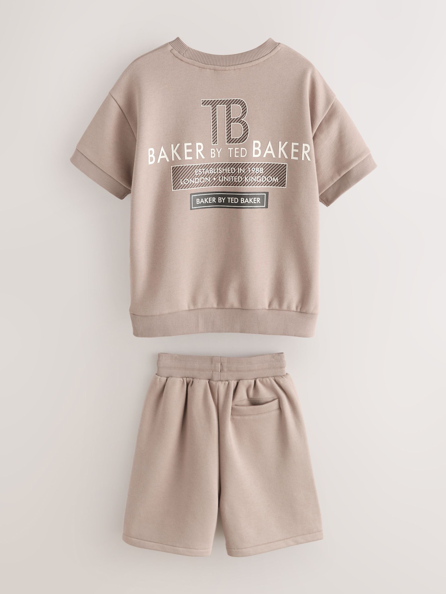 Baker by Ted Baker Short Sleeve Graphic Sweatshirt and Shorts Set image 9