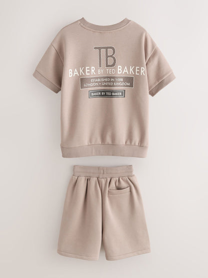 Baker by Ted Baker Short Sleeve Graphic Sweatshirt and Shorts Set image 9