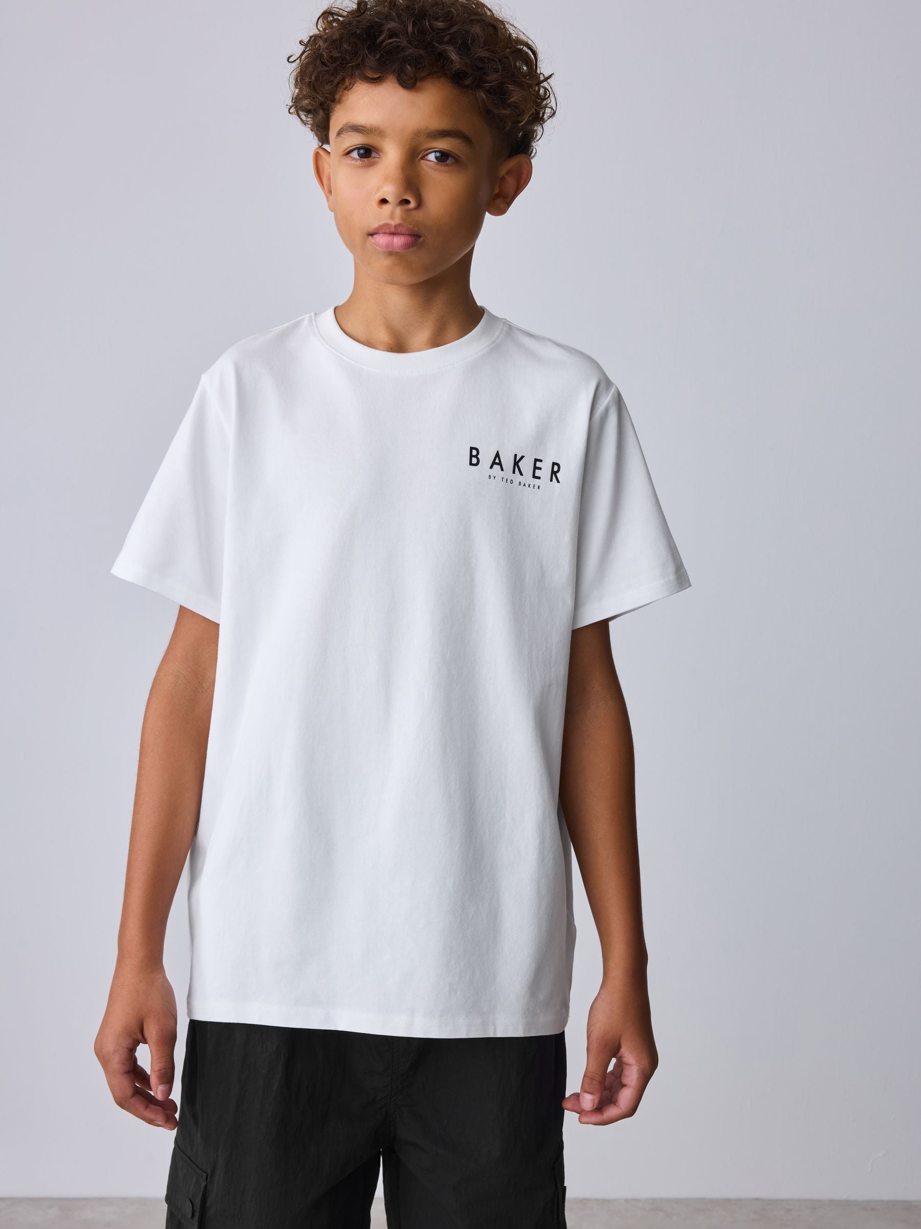 Baker by Ted Baker Grey/Black Gilet, T-Shirt and Cargo Shorts 3 Piece Set image 3