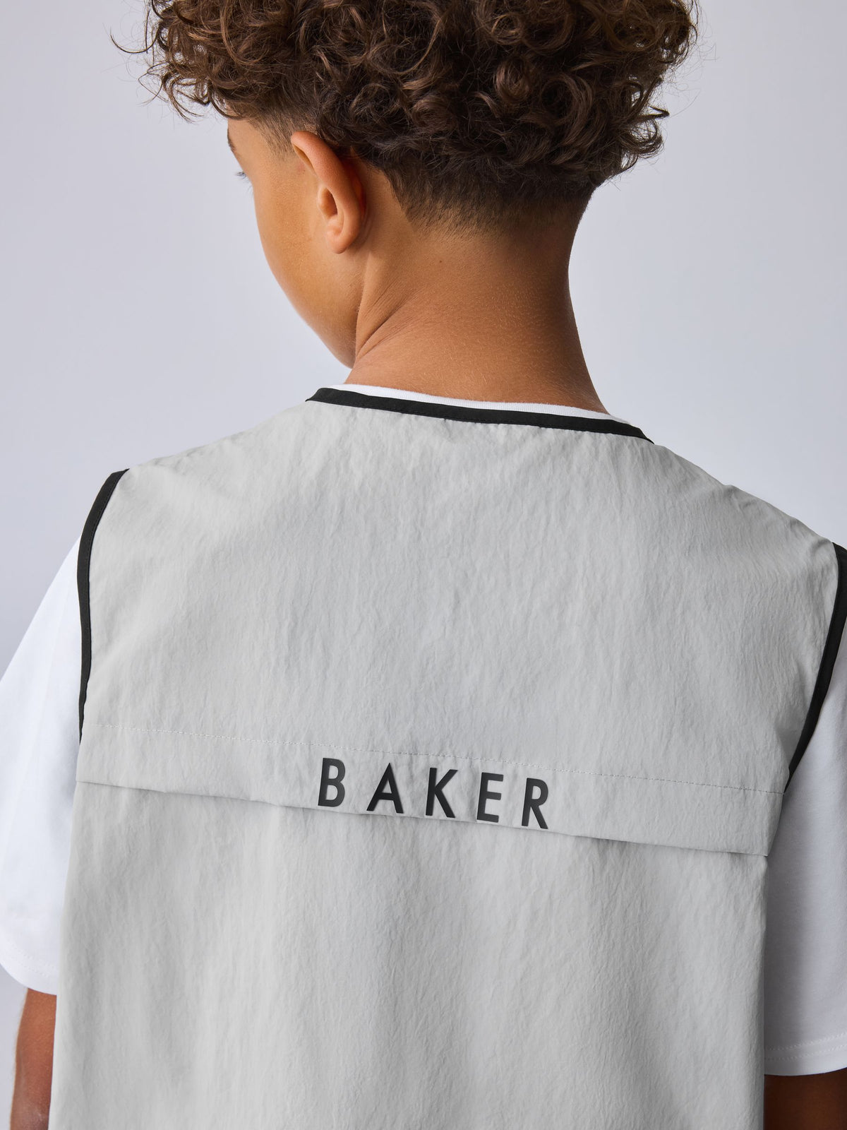 Baker by Ted Baker Grey/Black Gilet, T-Shirt and Cargo Shorts 3 Piece Set image 5