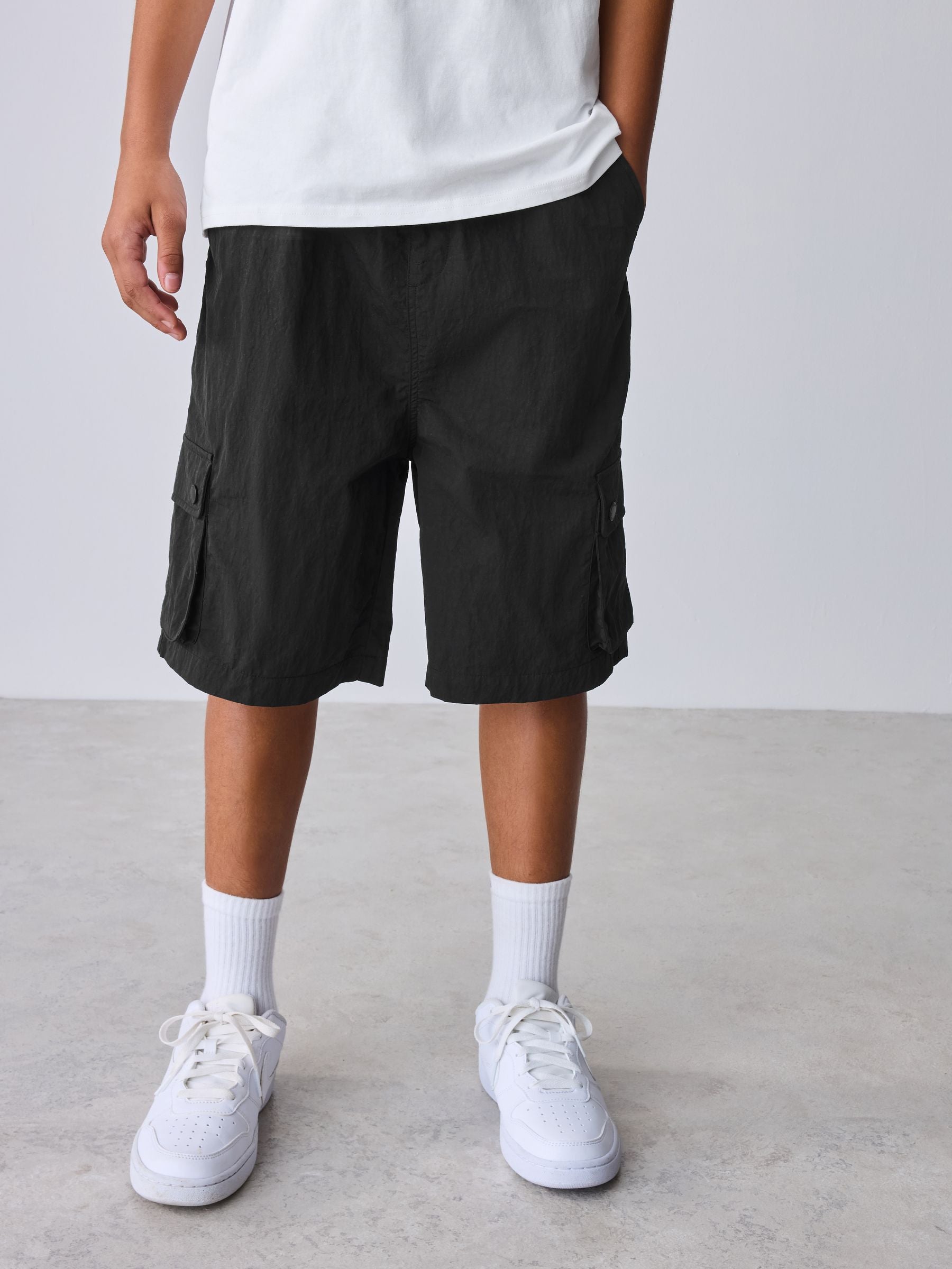 Baker by Ted Baker Grey/Black Gilet, T-Shirt and Cargo Shorts 3 Piece Set image 7