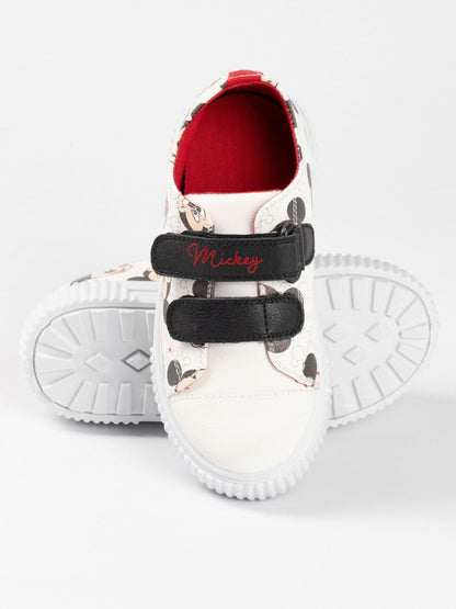 Vanilla Underground White Disney Mickey Mouse All-Over Print Touch Fastening Trainers image 3