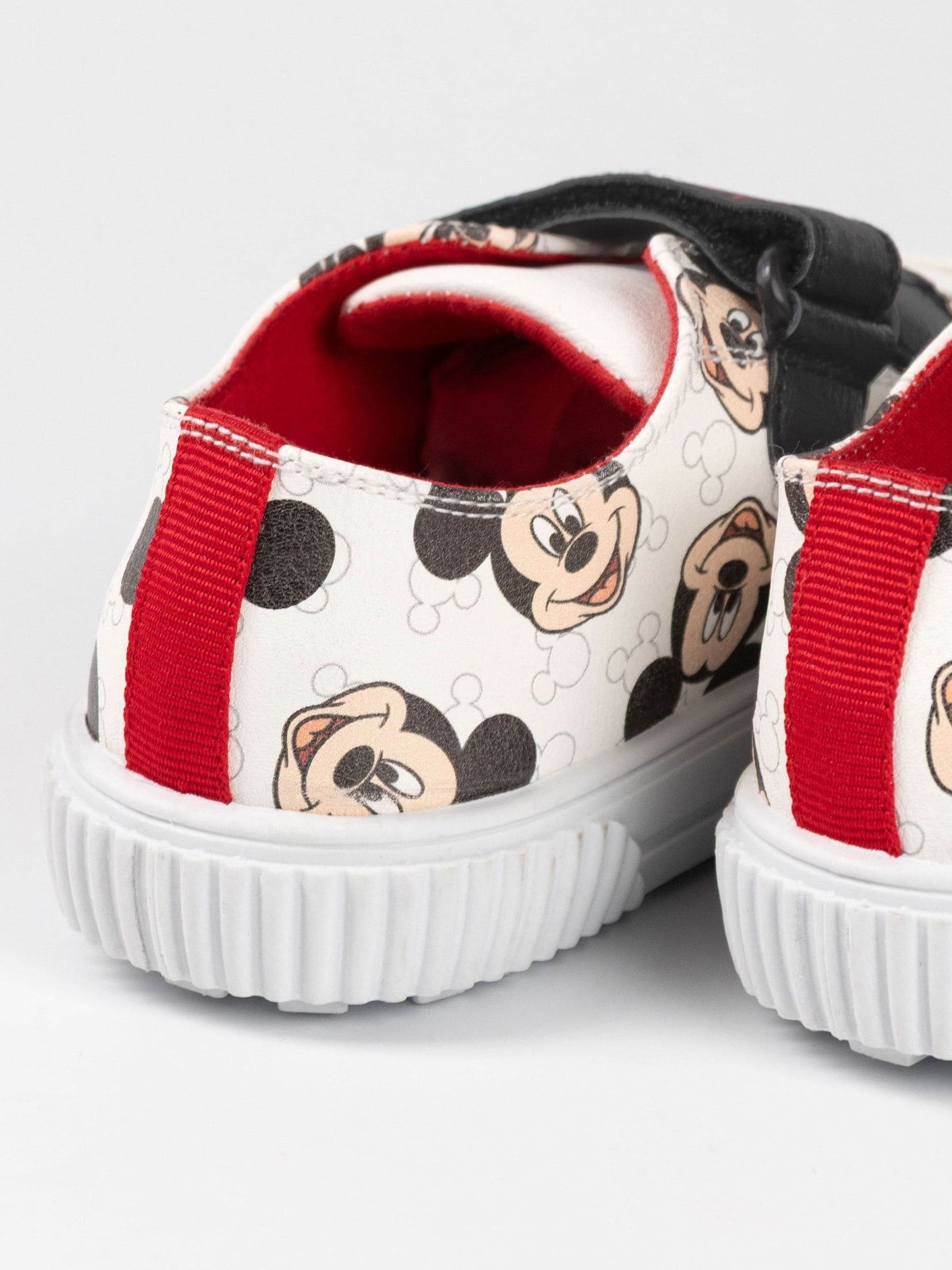 Vanilla Underground White Disney Mickey Mouse All-Over Print Touch Fastening Trainers image 6
