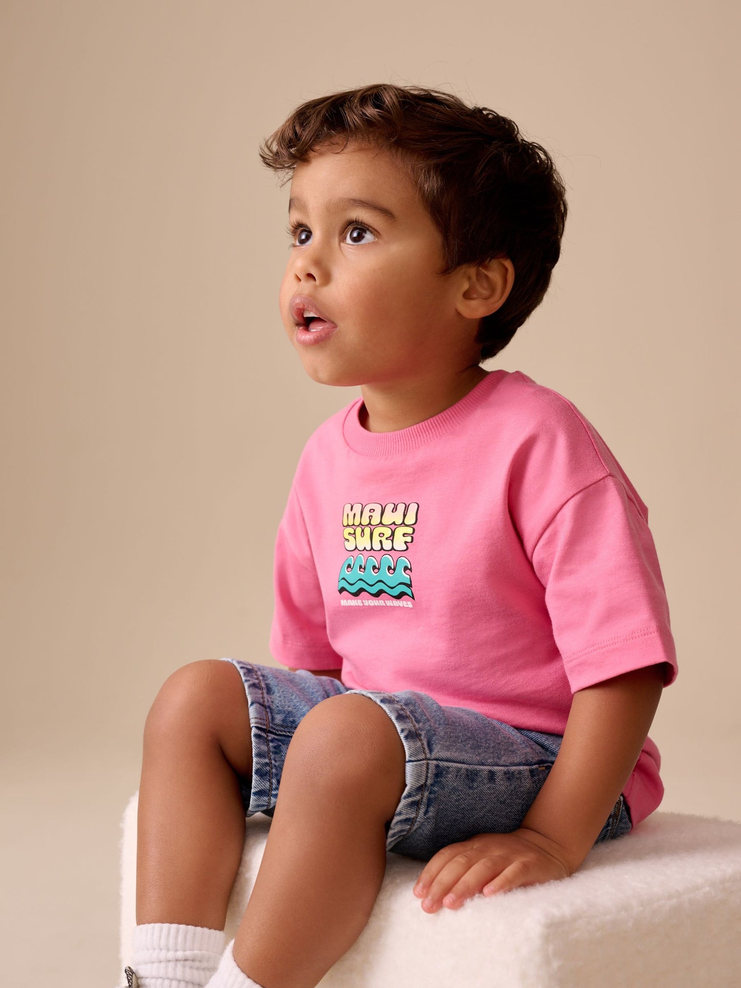 Pink Surfboard Short Sleeve Back Print T-Shirt (3mths-7yrs) image 4