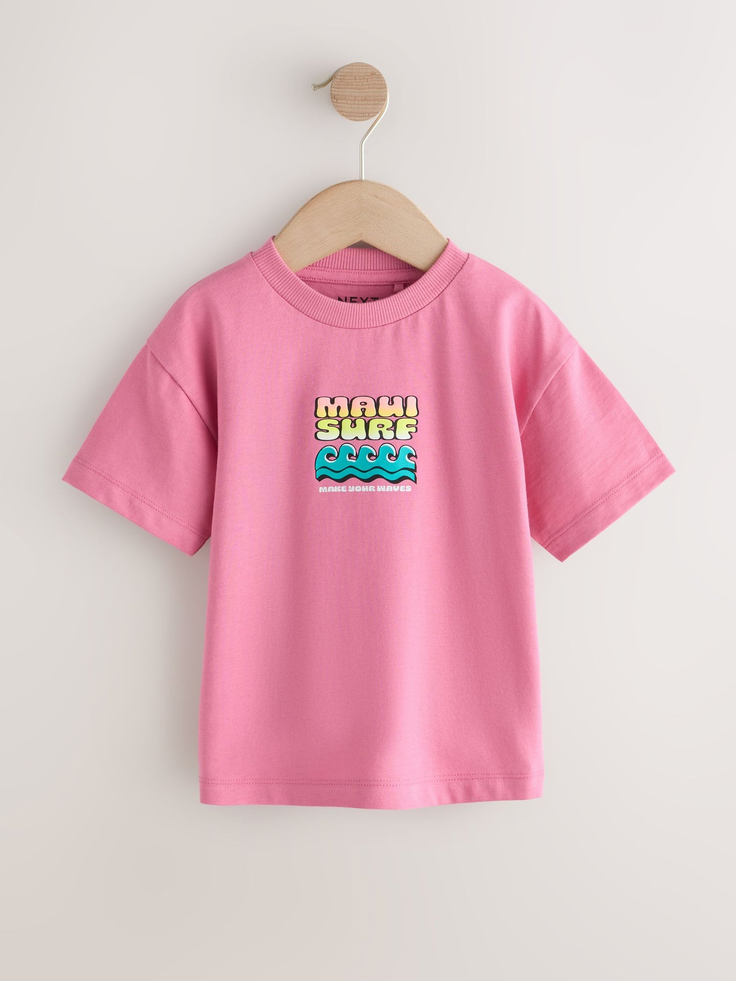 Pink Surfboard Short Sleeve Back Print T-Shirt (3mths-7yrs) image 5