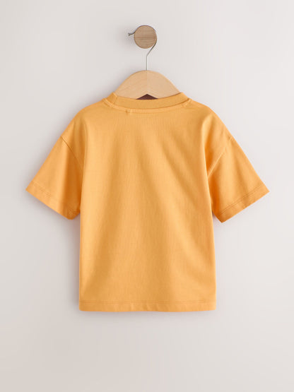 Dsiney Kidz - Orange Slogan Short Sleeve Small Graphic T-Shirt (3mths-7yrs) image 2
