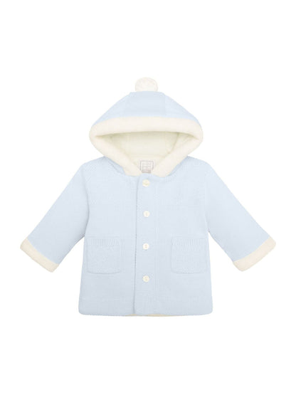 Dsiney Kidz - Emile Et Rose Blue Knitted Hooded Jacket With Fur Trim image 3