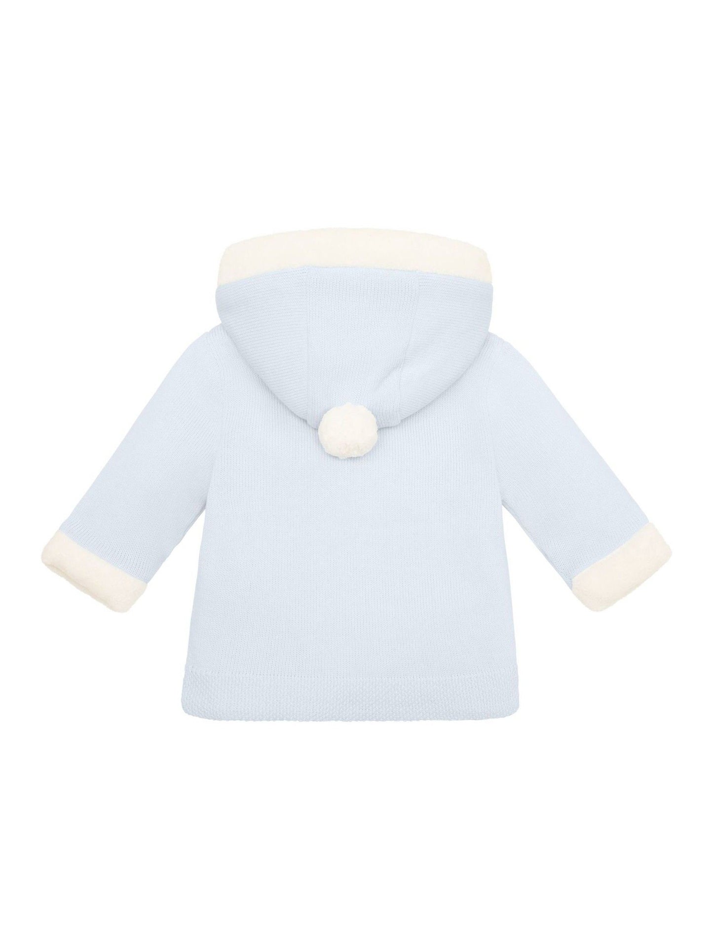 Dsiney Kidz - Emile Et Rose Blue Knitted Hooded Jacket With Fur Trim image 4