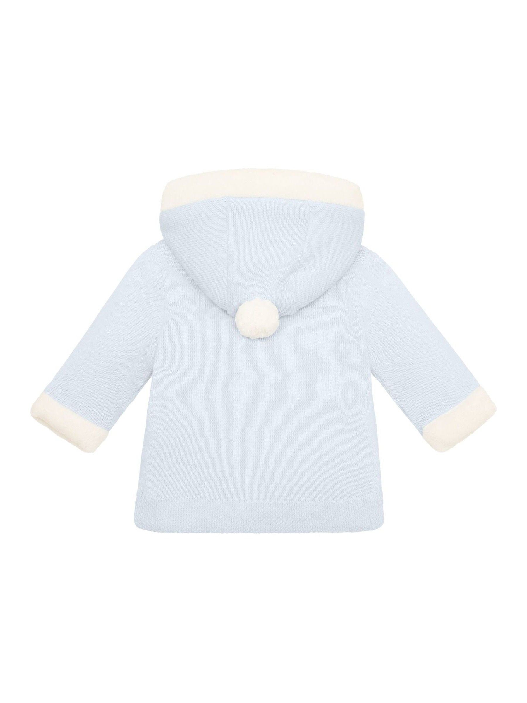 Dsiney Kidz - Emile Et Rose Blue Knitted Hooded Jacket With Fur Trim image 4