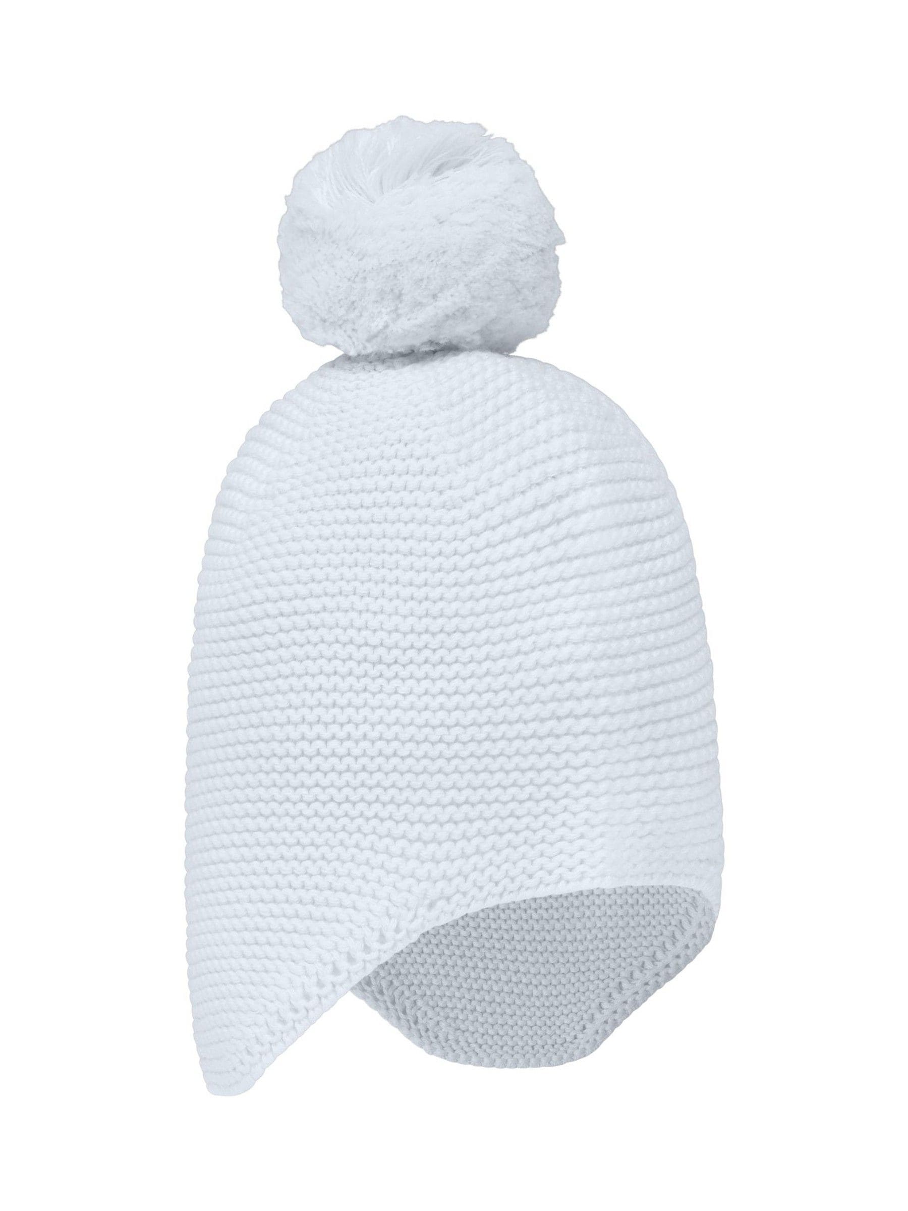 Emile Et Rose Blue Kenton Knitted Hat With Ear Flaps & Pom-Pom image 3