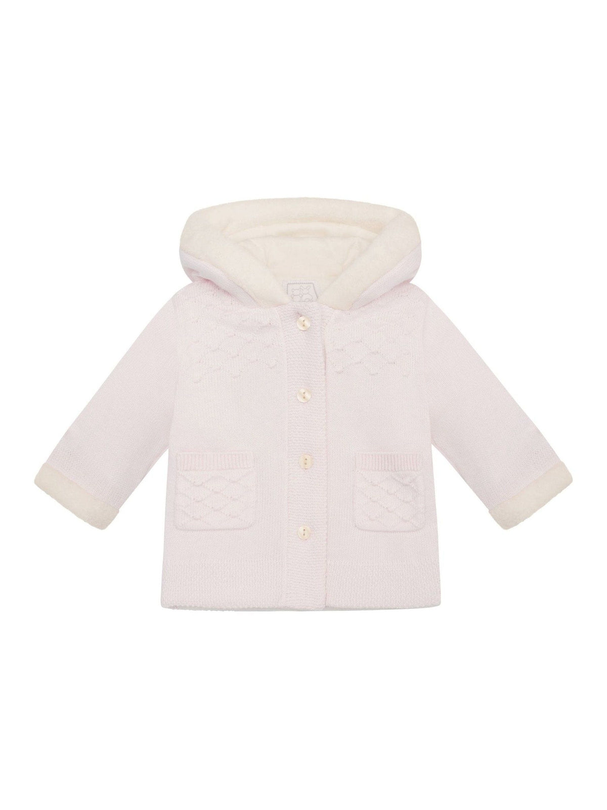 Dsiney Kidz - Emile Et Rose Kitty Pink Knitted Hooded Jacket With Fur Trim image 2