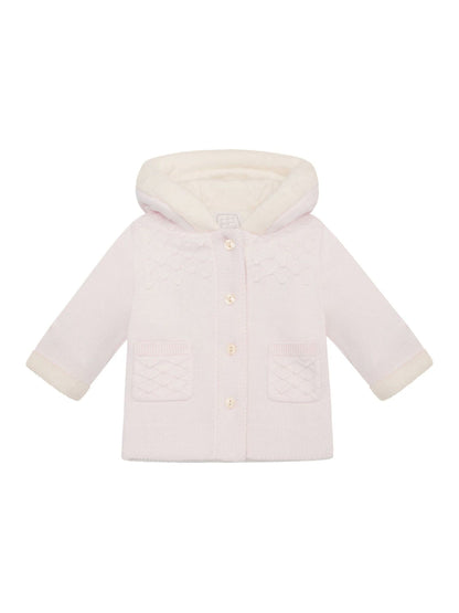 Dsiney Kidz - Emile Et Rose Kitty Pink Knitted Hooded Jacket With Fur Trim image 2