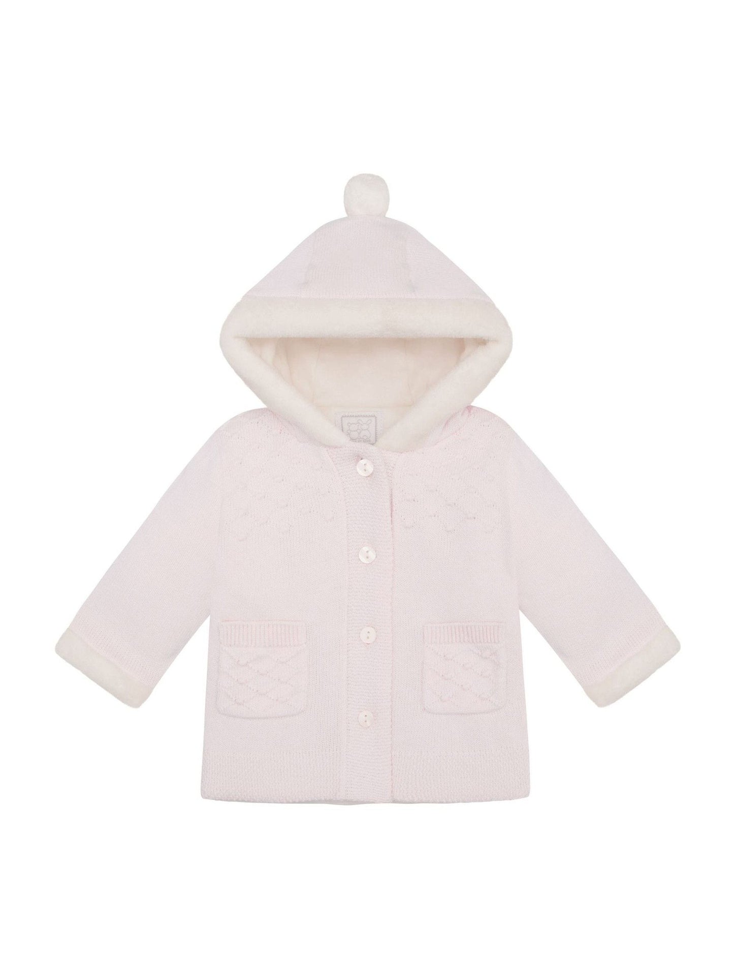 Dsiney Kidz - Emile Et Rose Kitty Pink Knitted Hooded Jacket With Fur Trim image 3