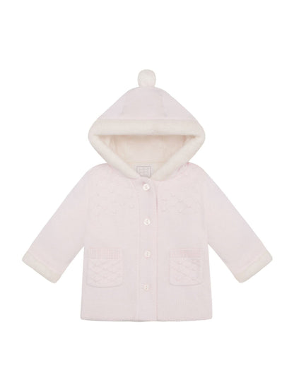 Dsiney Kidz - Emile Et Rose Kitty Pink Knitted Hooded Jacket With Fur Trim image 3