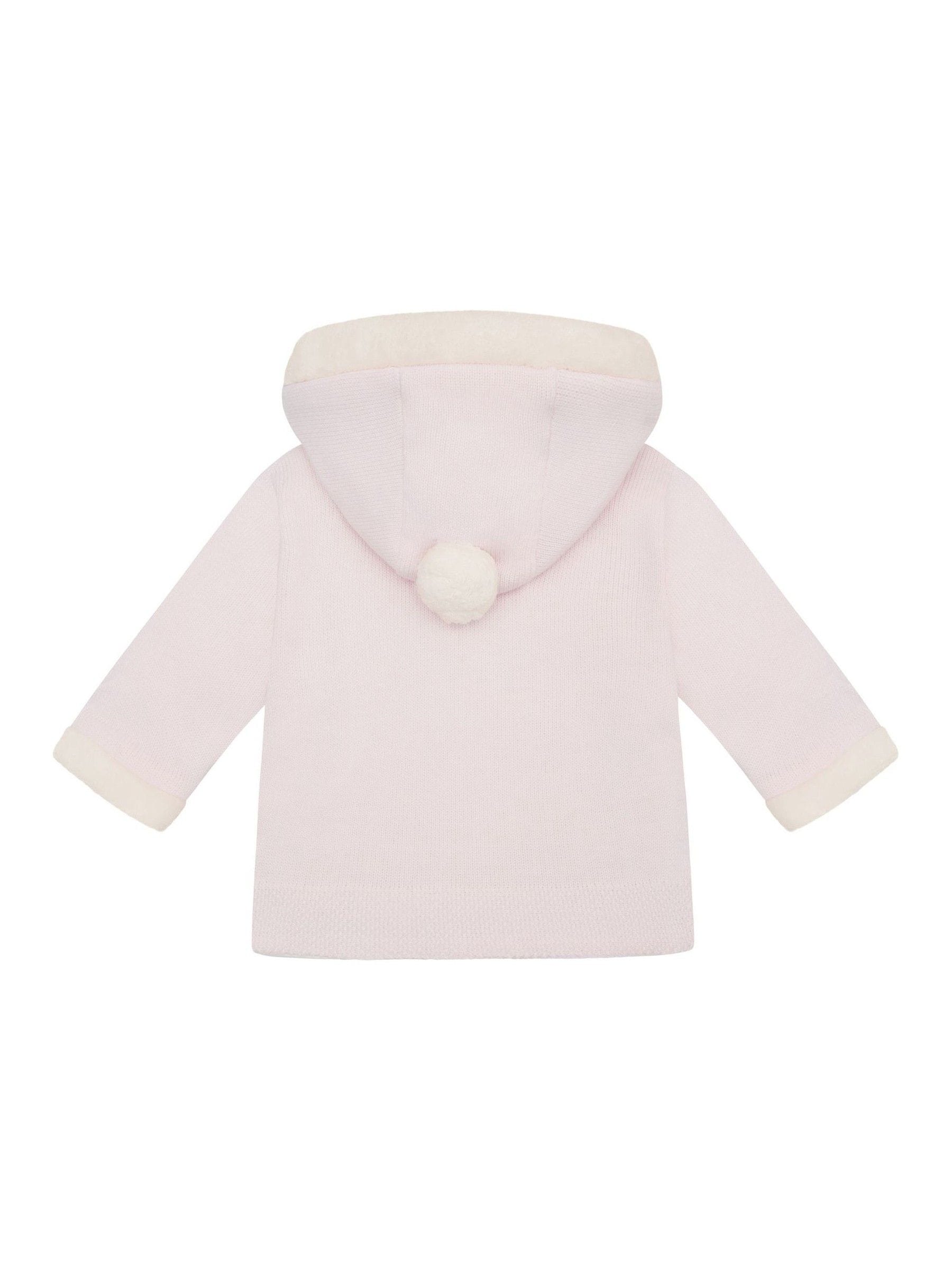 Dsiney Kidz - Emile Et Rose Kitty Pink Knitted Hooded Jacket With Fur Trim image 4